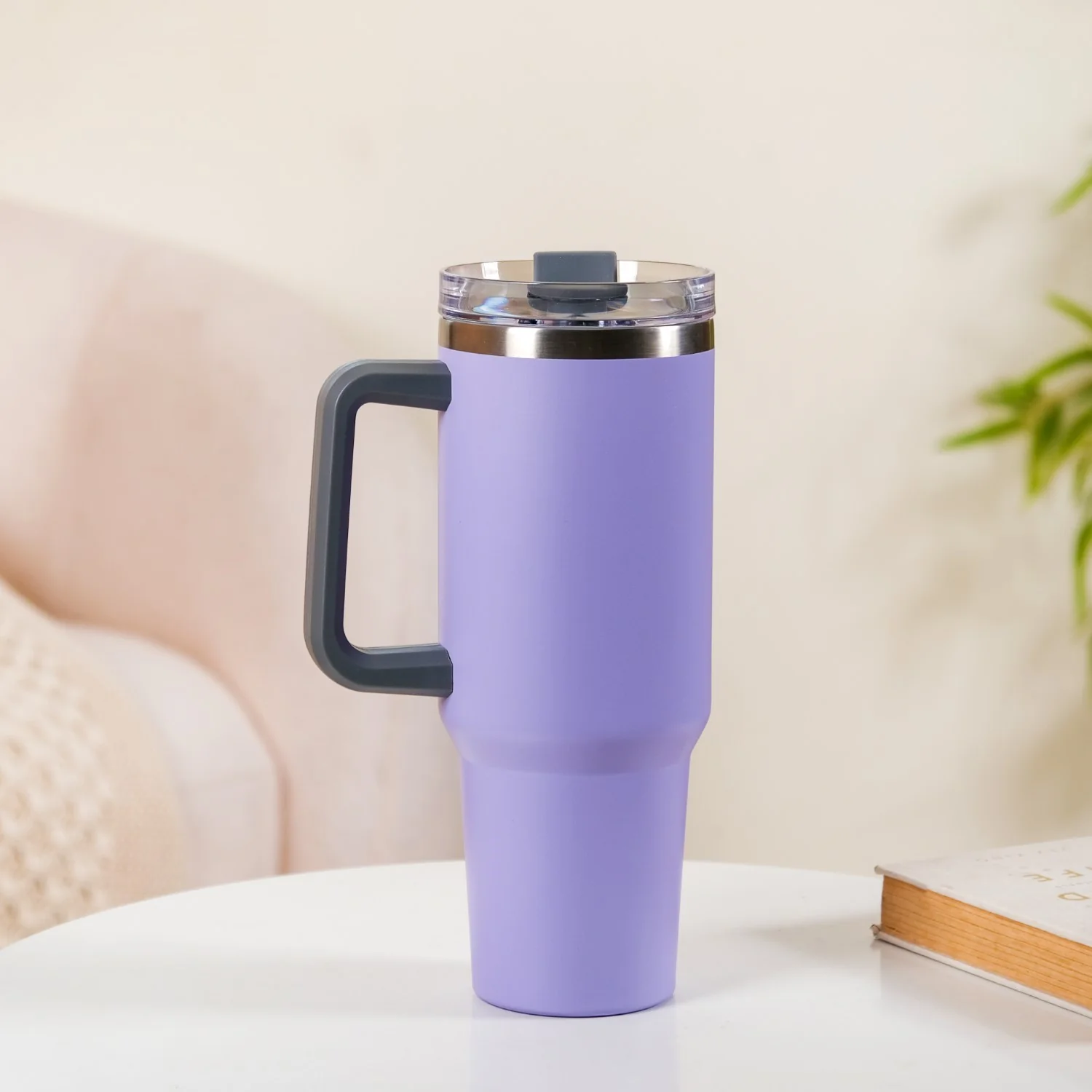 Sipper Bottle With Handle Insulated Leakproof Lilac 1200ml - Image 13