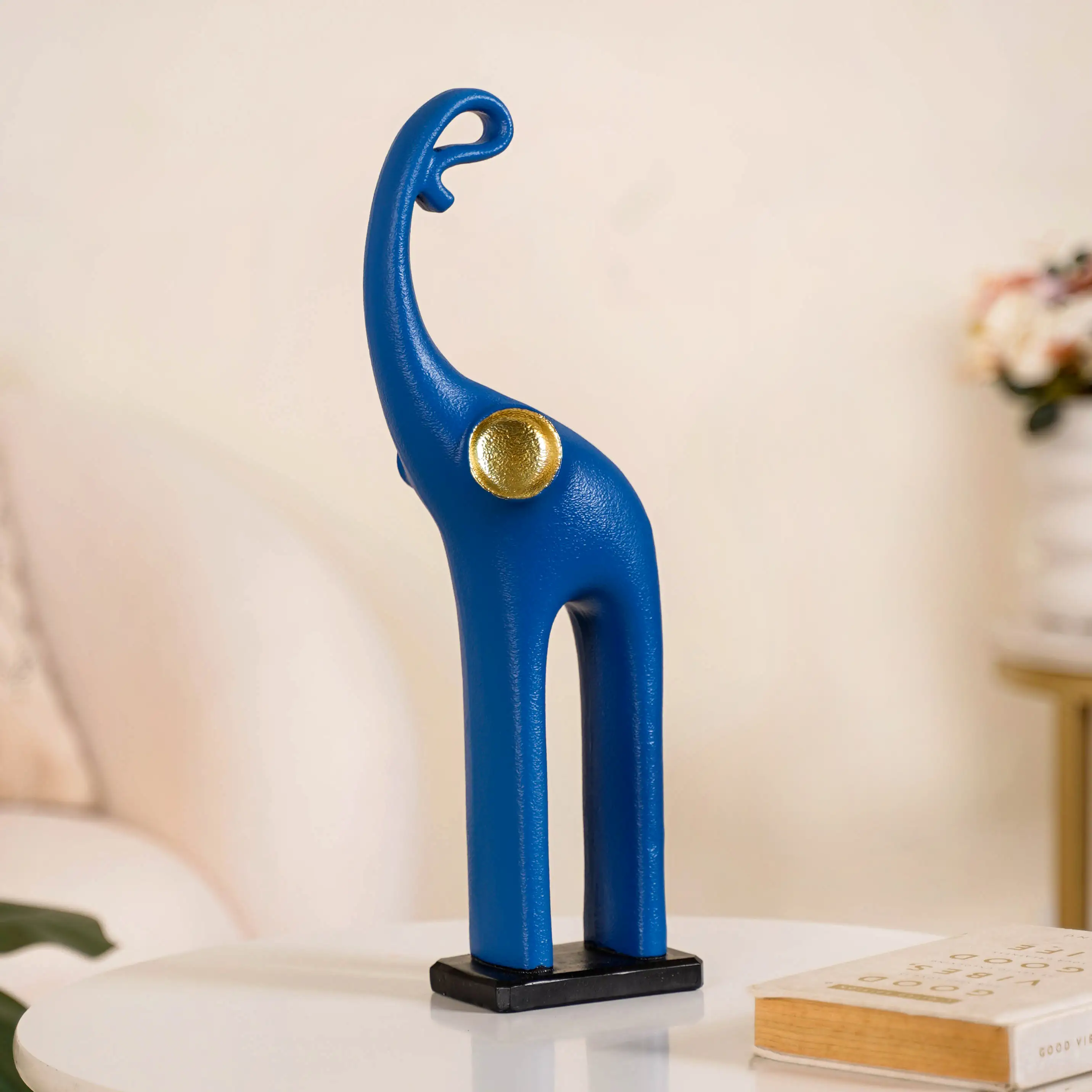 Sleek Elephant Figurine For Decor Blue - Image 7