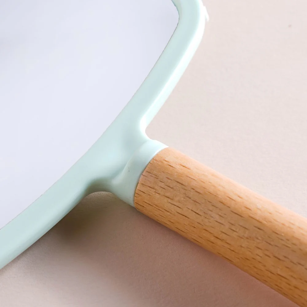Sleek Square Handheld Mirror Green - Image 7