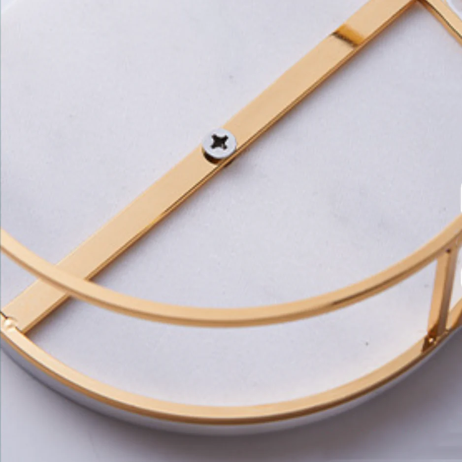 Small Round Marble Tray With Metal Stand - Image 7