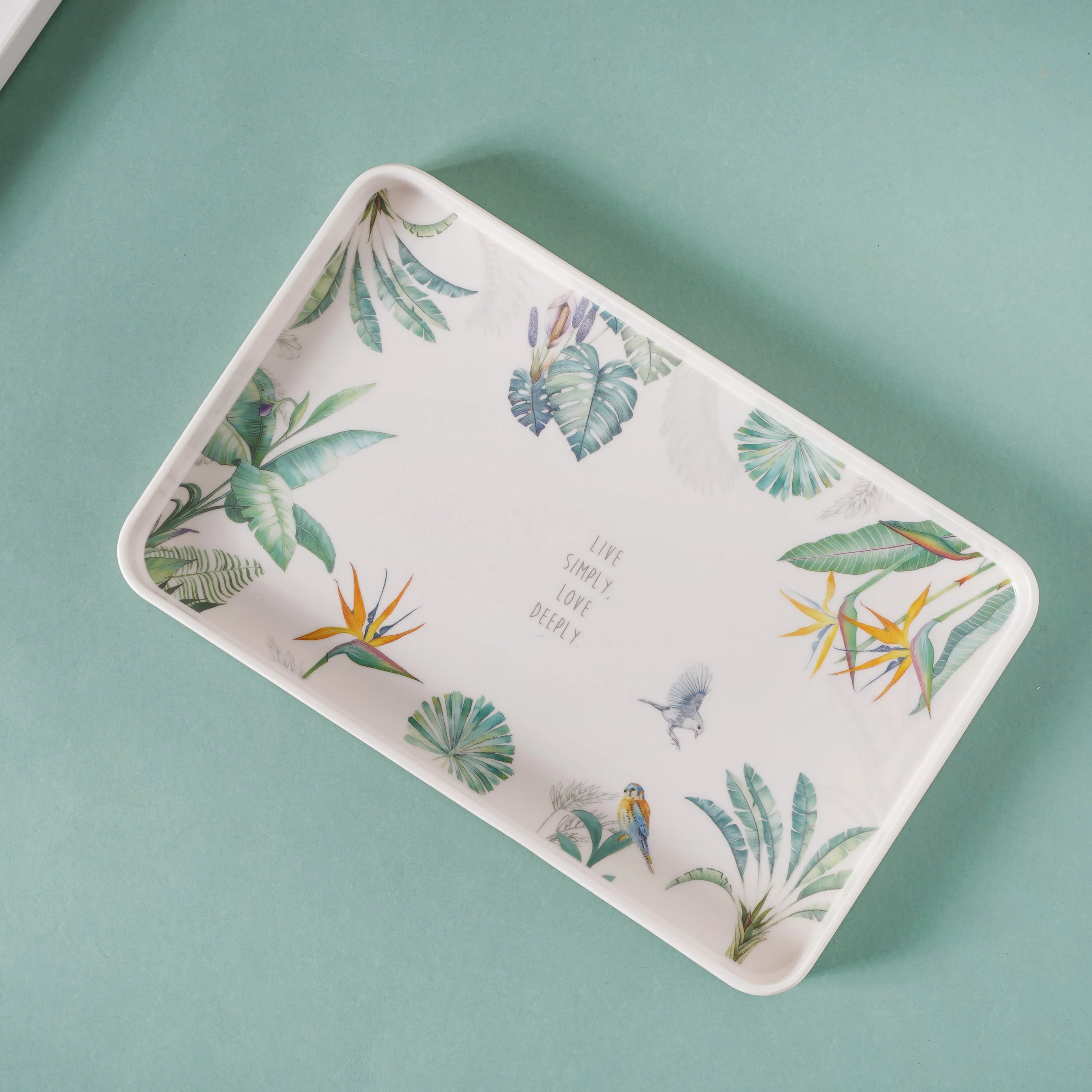 Small Tray With Green Leaves - Image 3