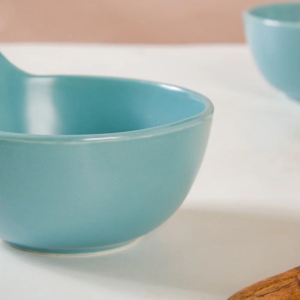 Snack Bowl With Handle Blue Set Of 2 230ml - Image 8