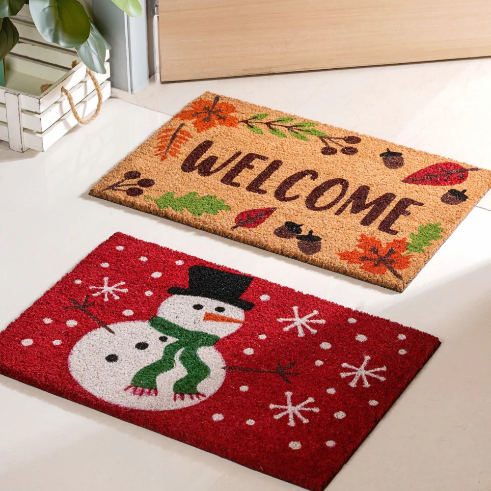 Snowman Coir Doormat 23.5 x 15.5 Inches - Image 8