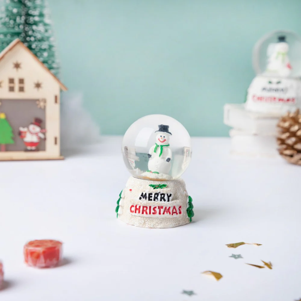 Snowman Snow Globe LED Light Statue Small - Image 4