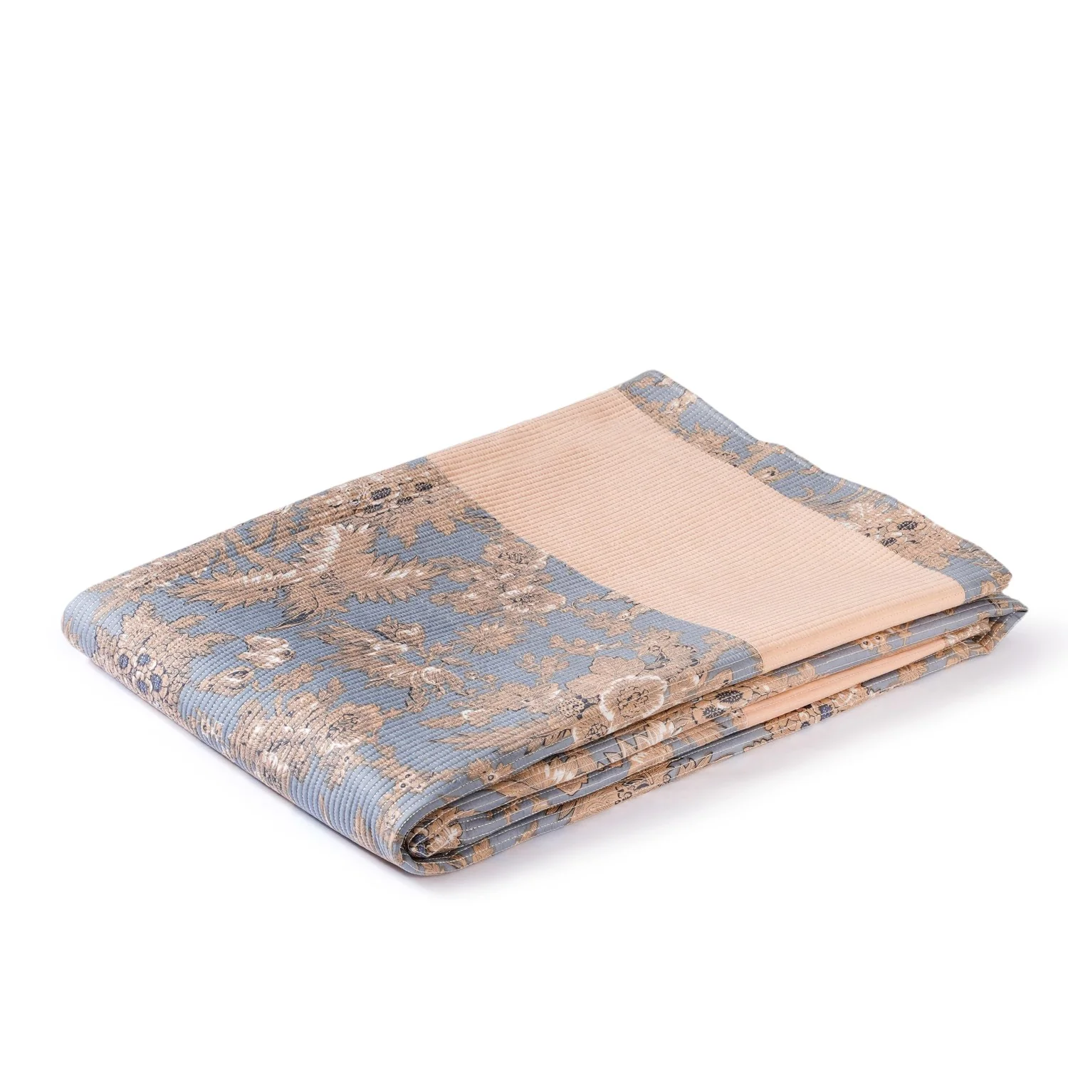 Soft Florals Light Blue Cotton Bedcover 254x233cm - Image 6