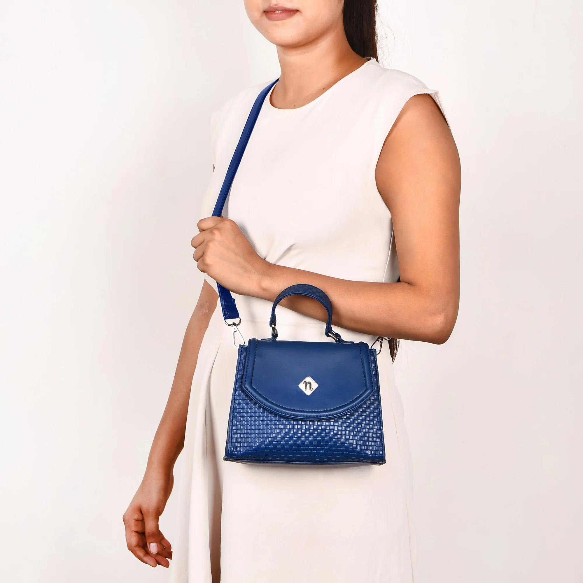 Soi Blue Handbag With Top Handle - Image 9