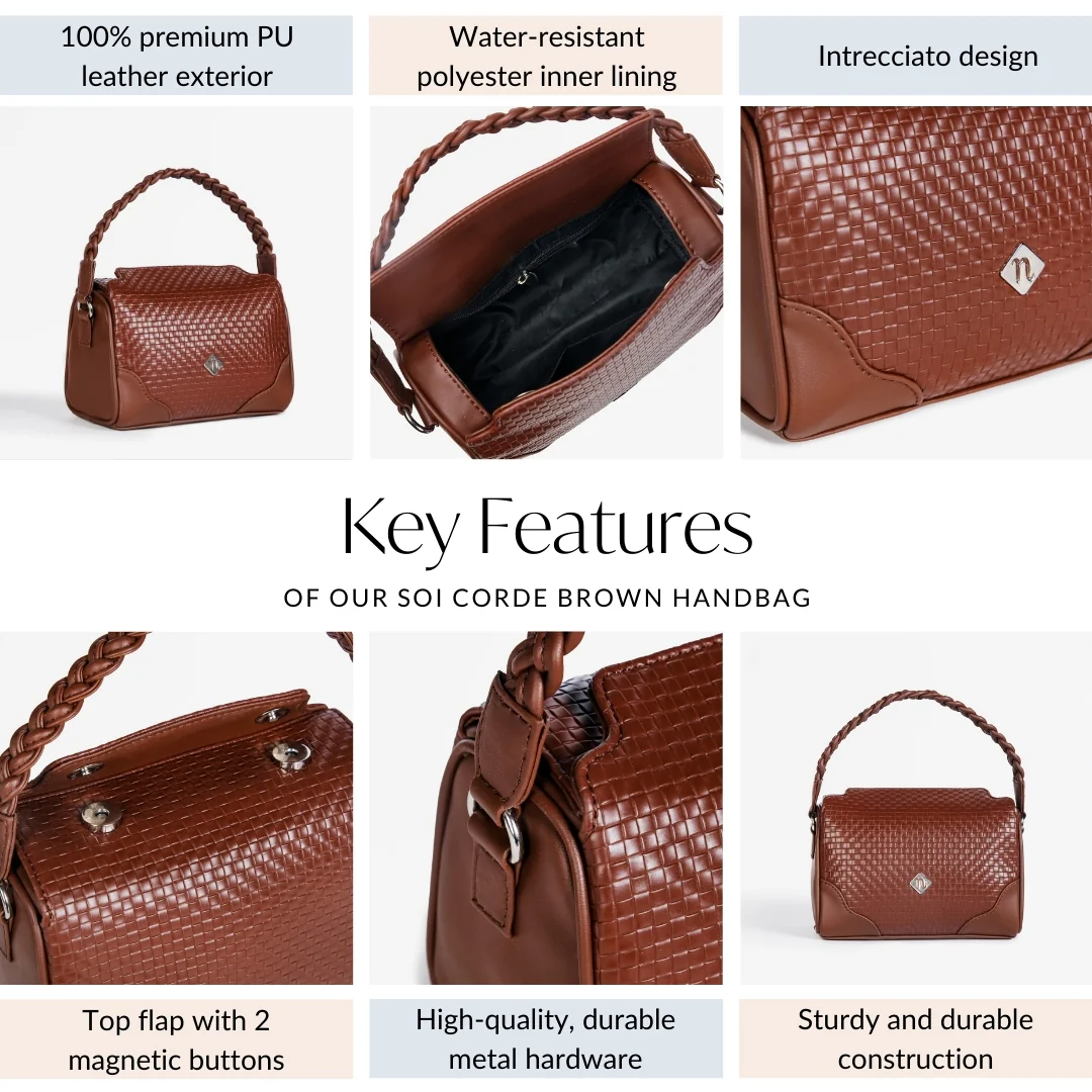 Soi Corde Brown Handbag - Image 5