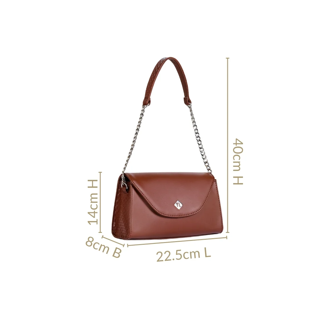 Soi Lisse Brown Shoulder Bag - Image 4