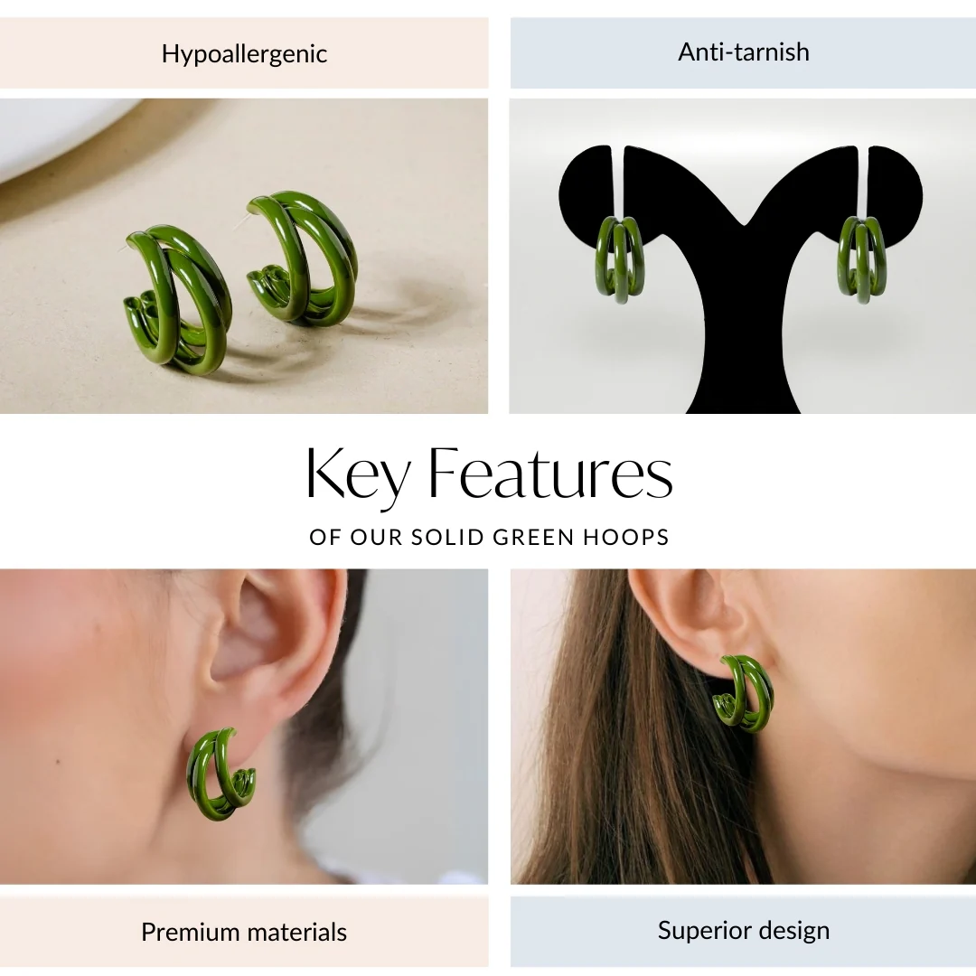 Solid Green Hoops - Image 4