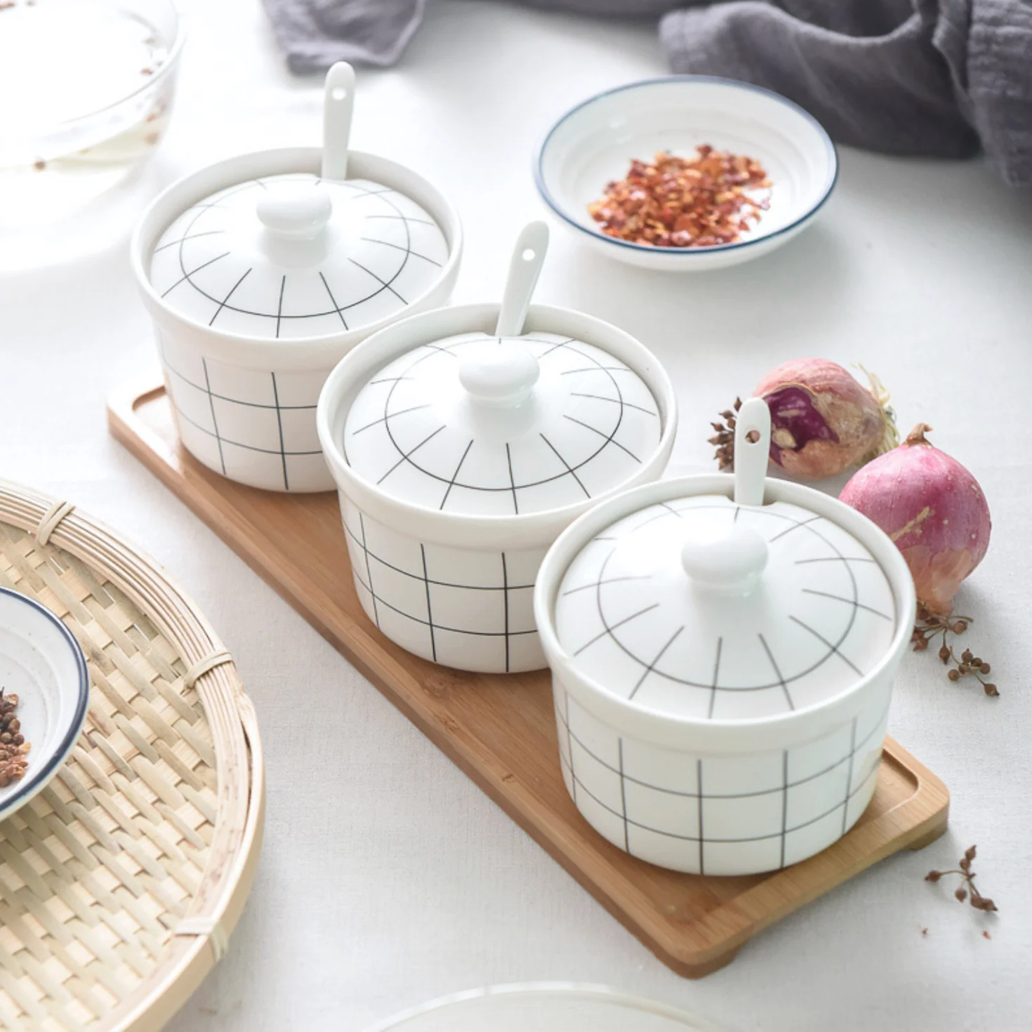 Spice Jar with Lid Set of 3 - Image 4