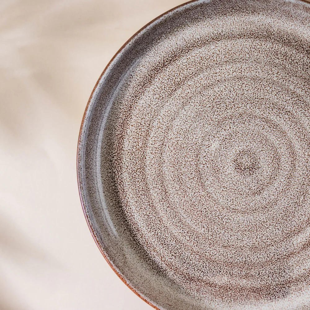 Spiral Handcrafted Plate For Snacks Grey 7 Inch - Image 4