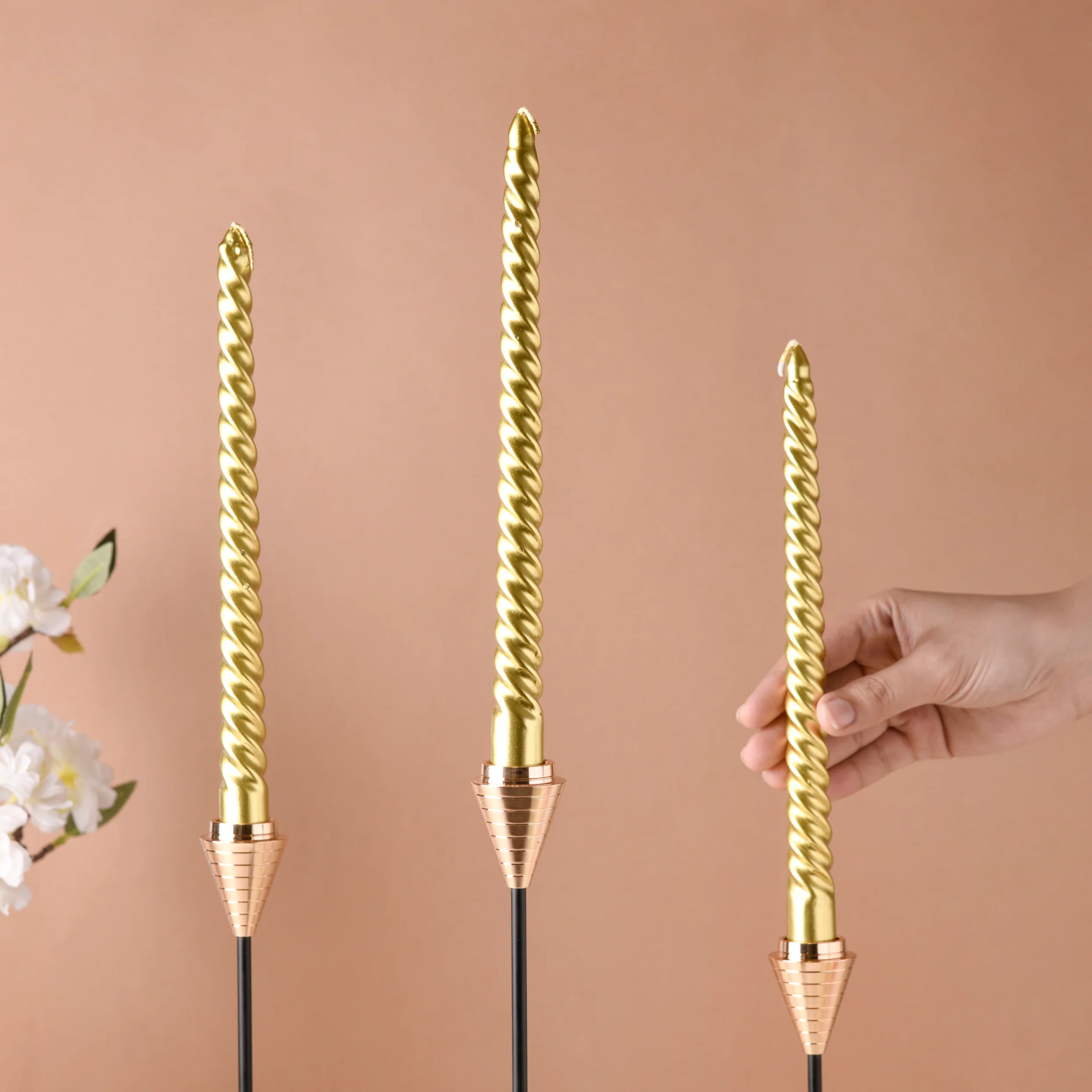 Spiral Taper Candle Set of 4 - Image 2