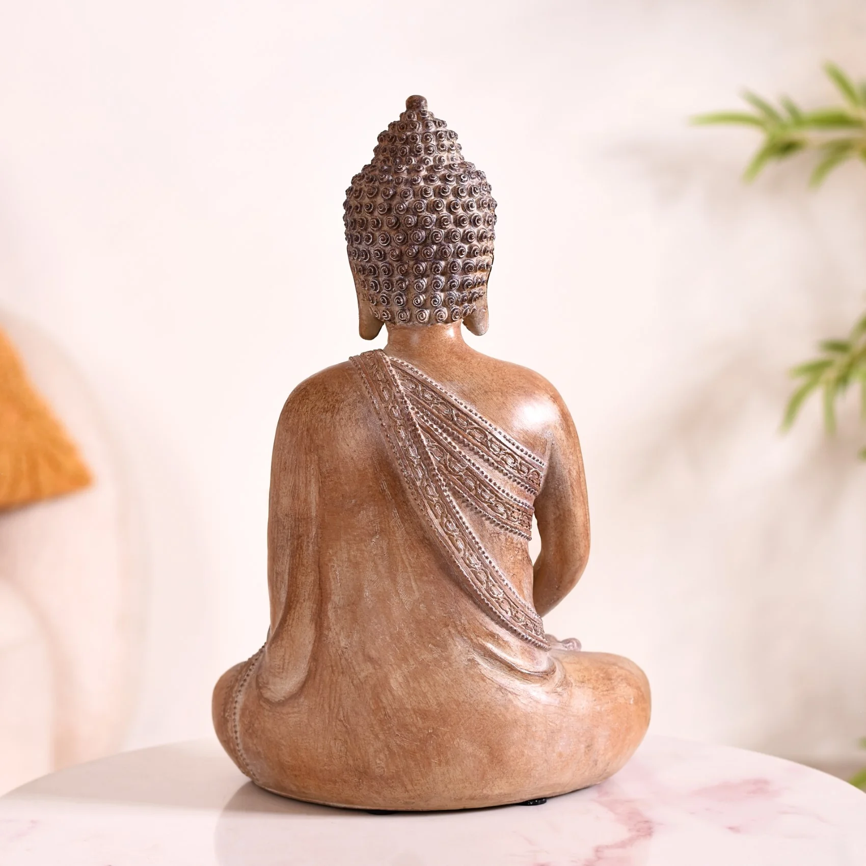 Spiritual Lotus Buddha Showpiece With Tealight Holder - Image 8