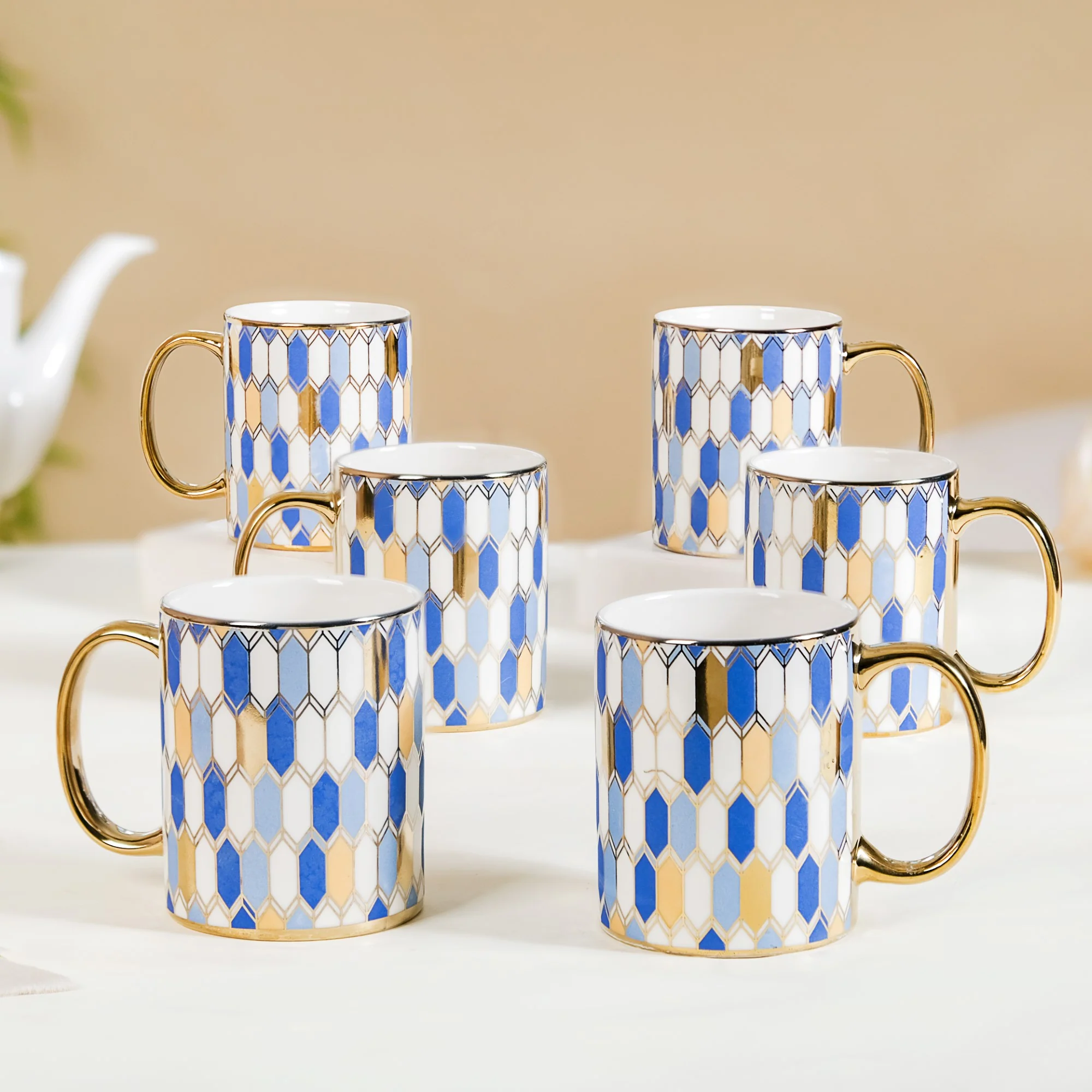 Splendor Ceramic Cup Set of 6 350ml - Image 8