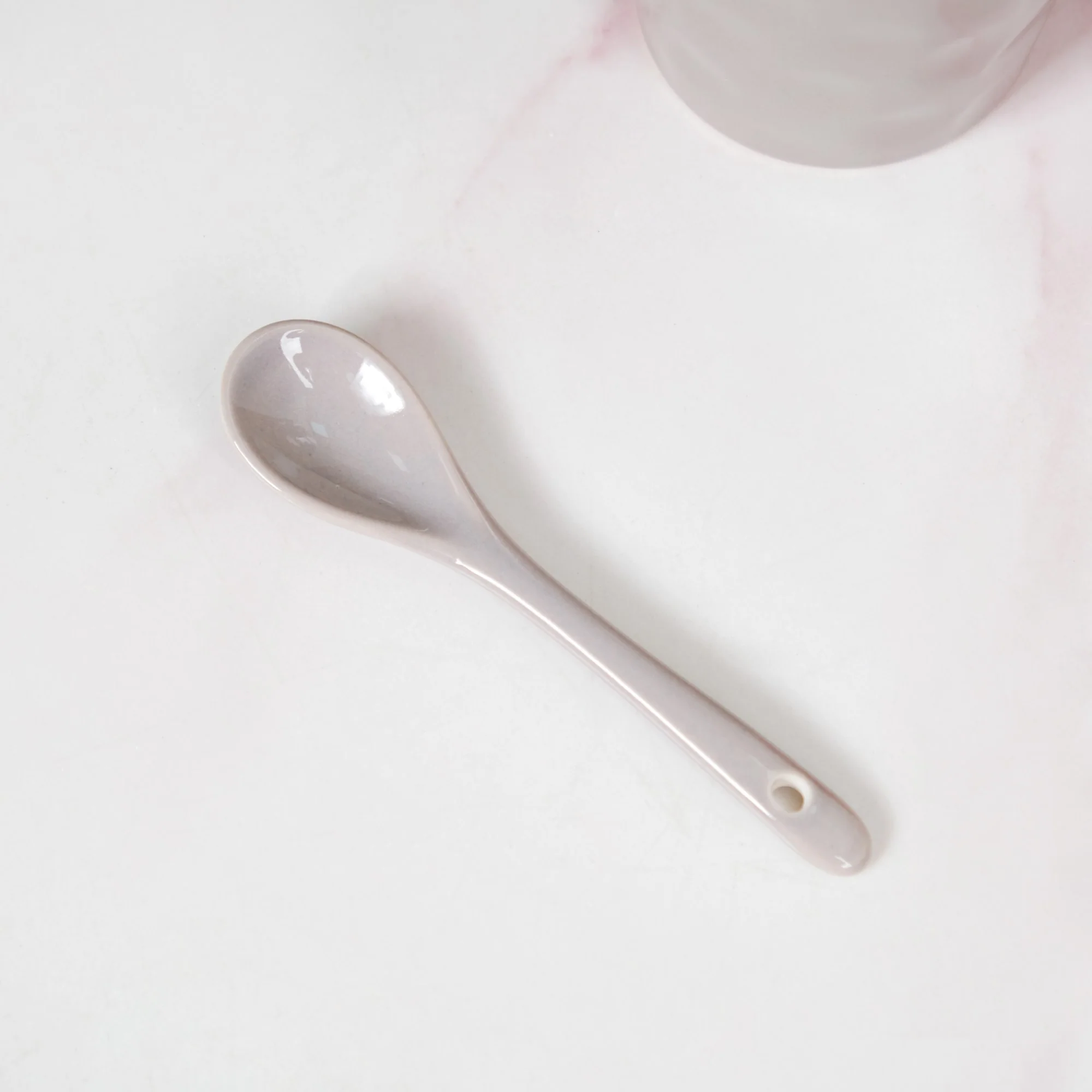 Spoon Holder Coffee Mug Set Of 6 With Spoons Grey 350ml - Image 6