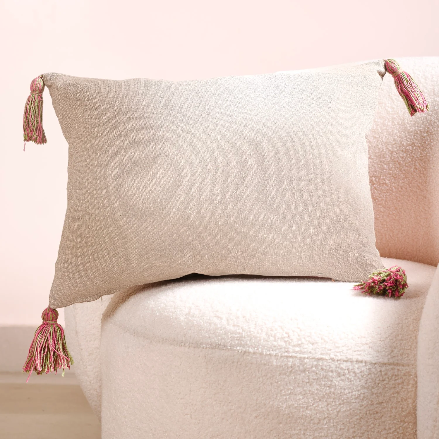 Spring Saga Embroidered Cushion Cover 20x14 Inch - Image 8