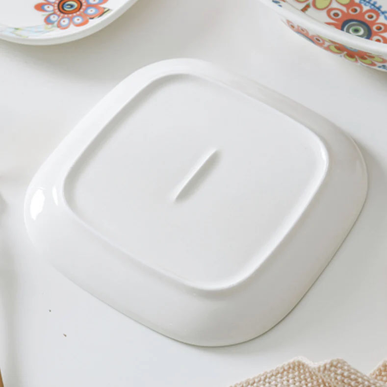 Square Deep Plate Floral - Image 5