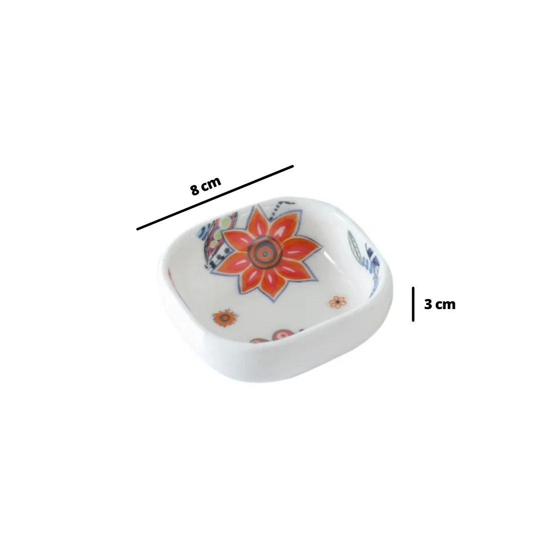 Square Floral Bowl 50 ml - Image 7