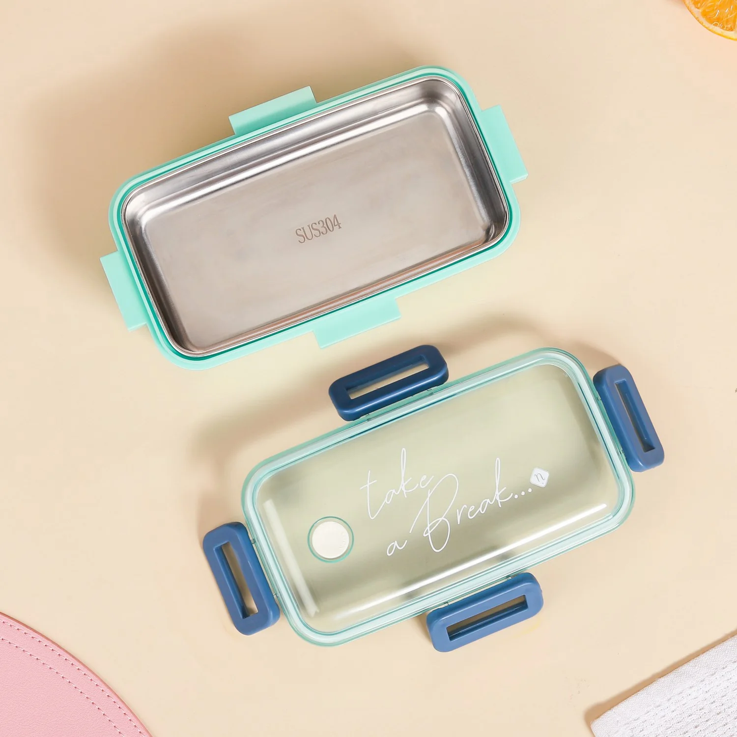 Stainless Steel Lunch Box Small Mint 530ml - Image 20