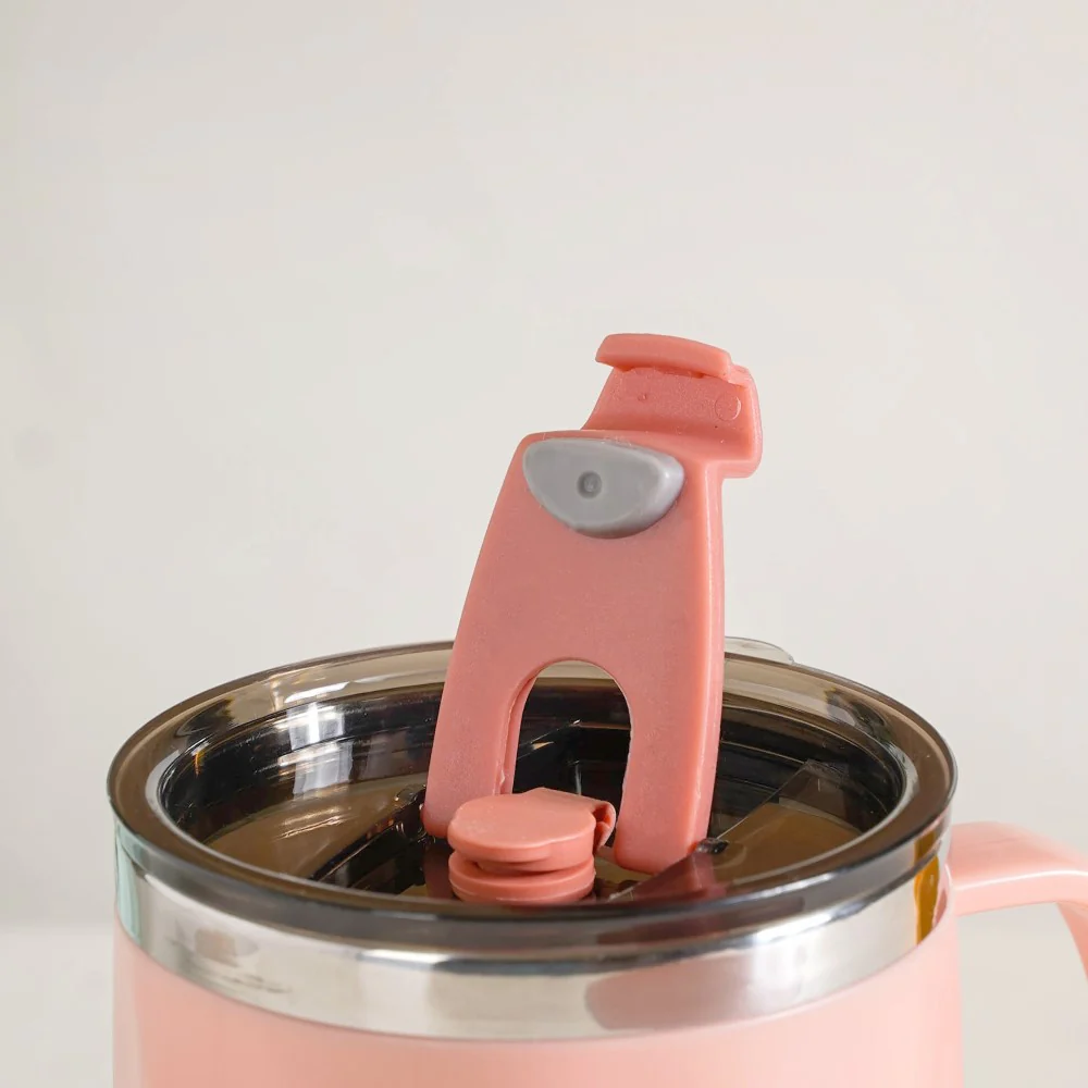 Stainless Steel Mug With Lid Set Of 2 Pink 400ml - Image 10