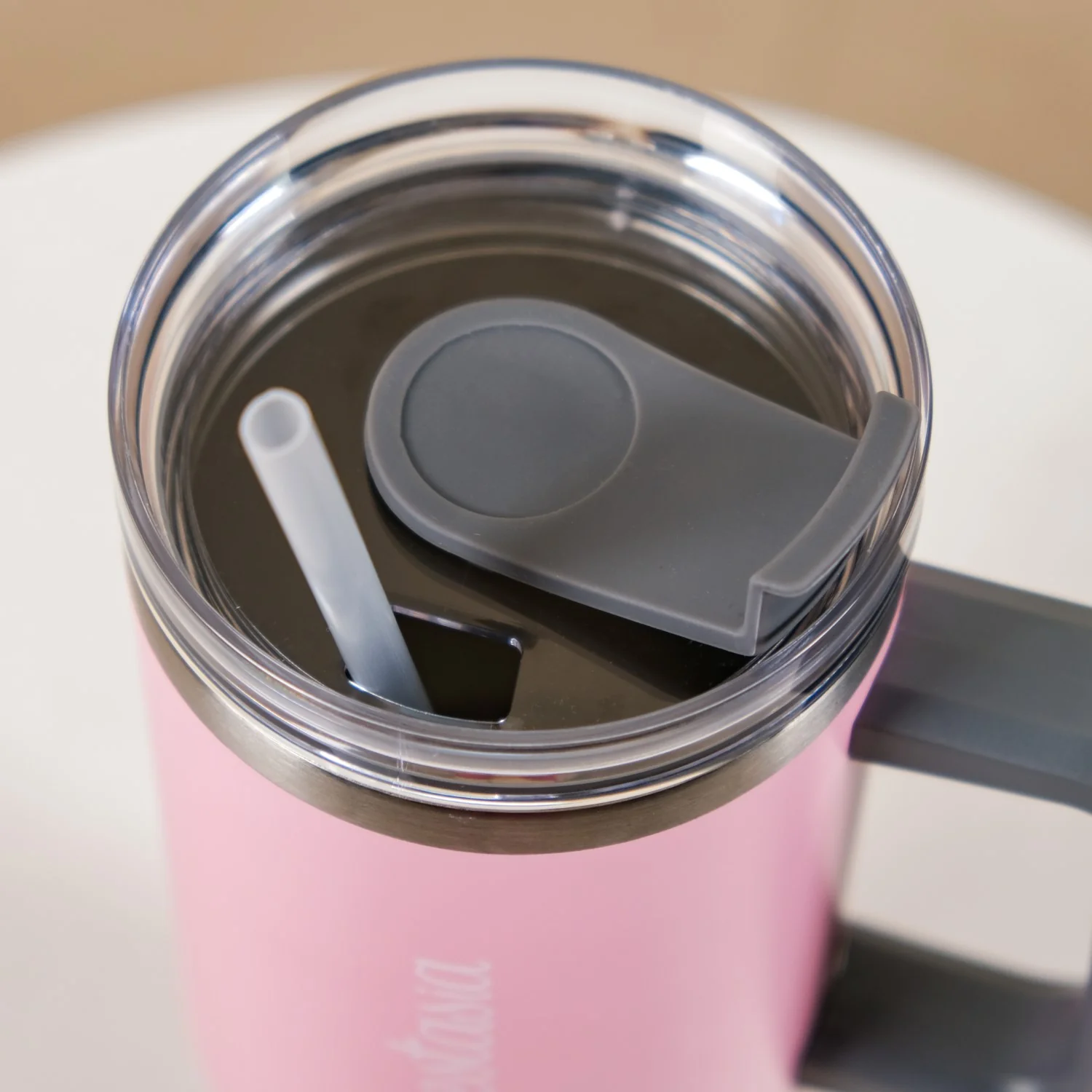 Stainless Steel Vacuum Insulated Tumbler With Lid Pink 1200ml - Image 4