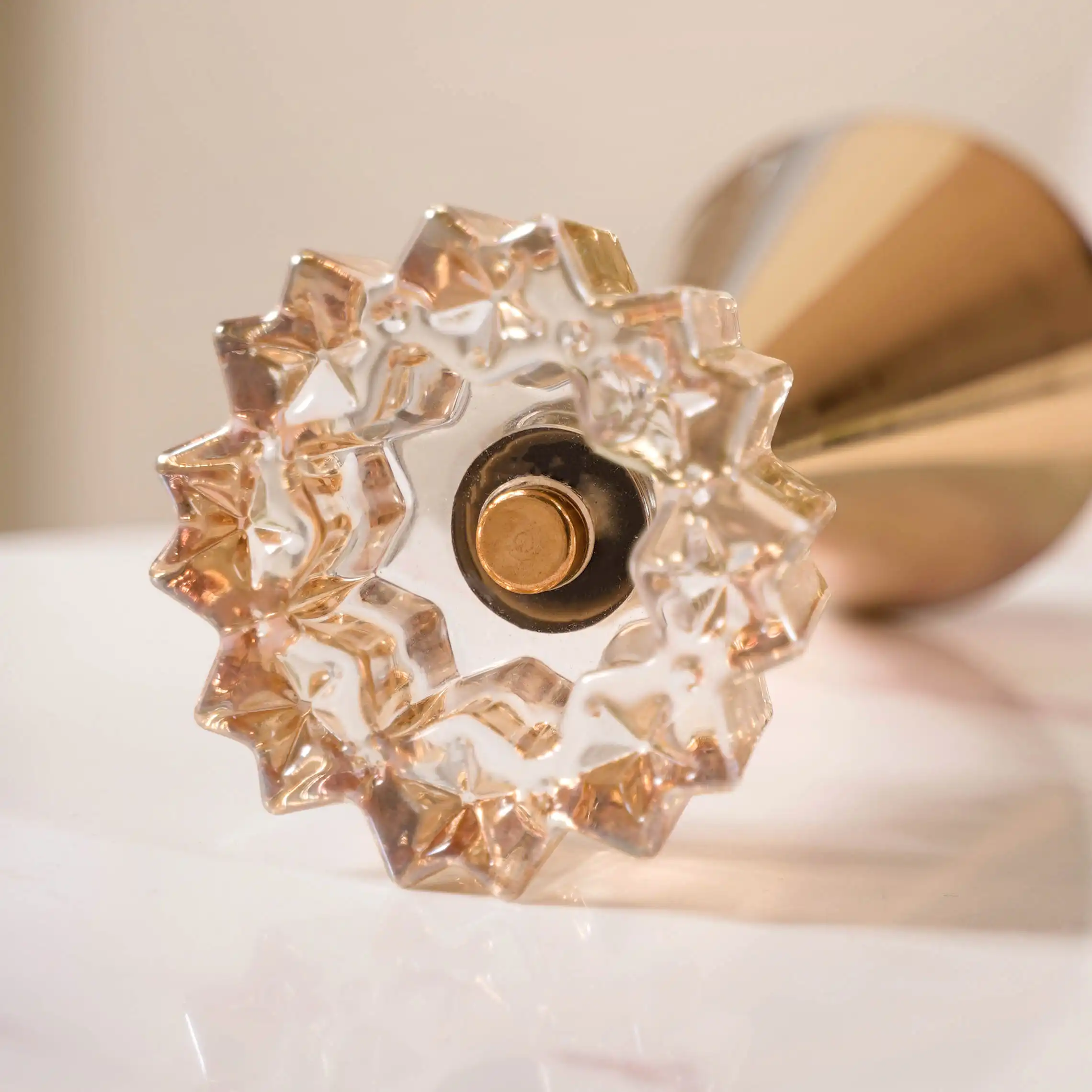 Star Crystal Gold Candle Holder Set Of 2 - Image 11