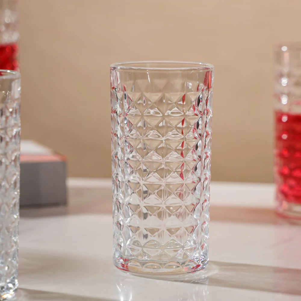 Starcut Textured Large Drinkware Glass Set of 6 250 ml - Image 7