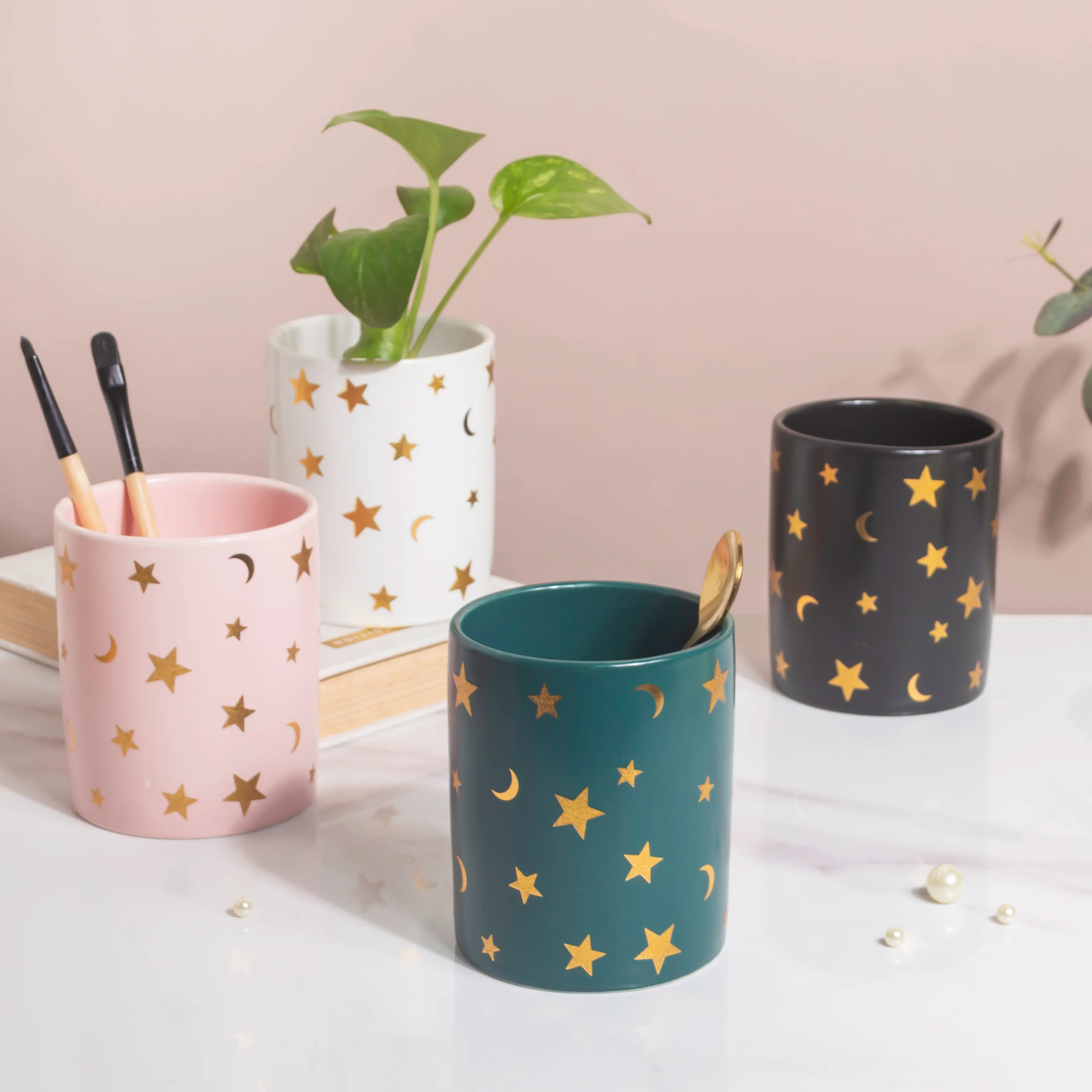 Stars and Moons Black Ceramic Organiser - Image 10