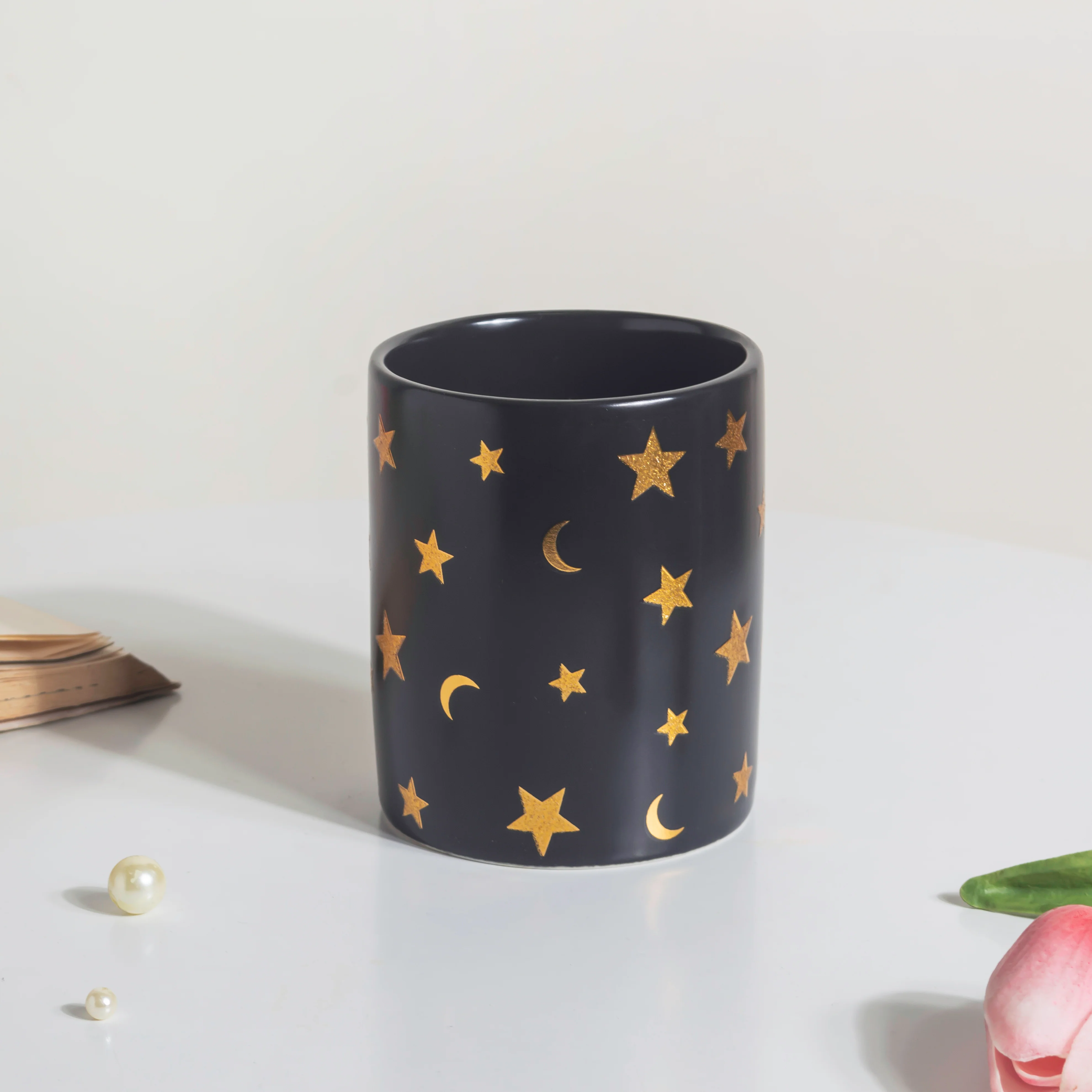 Stars and Moons Black Ceramic Organiser - Image 7
