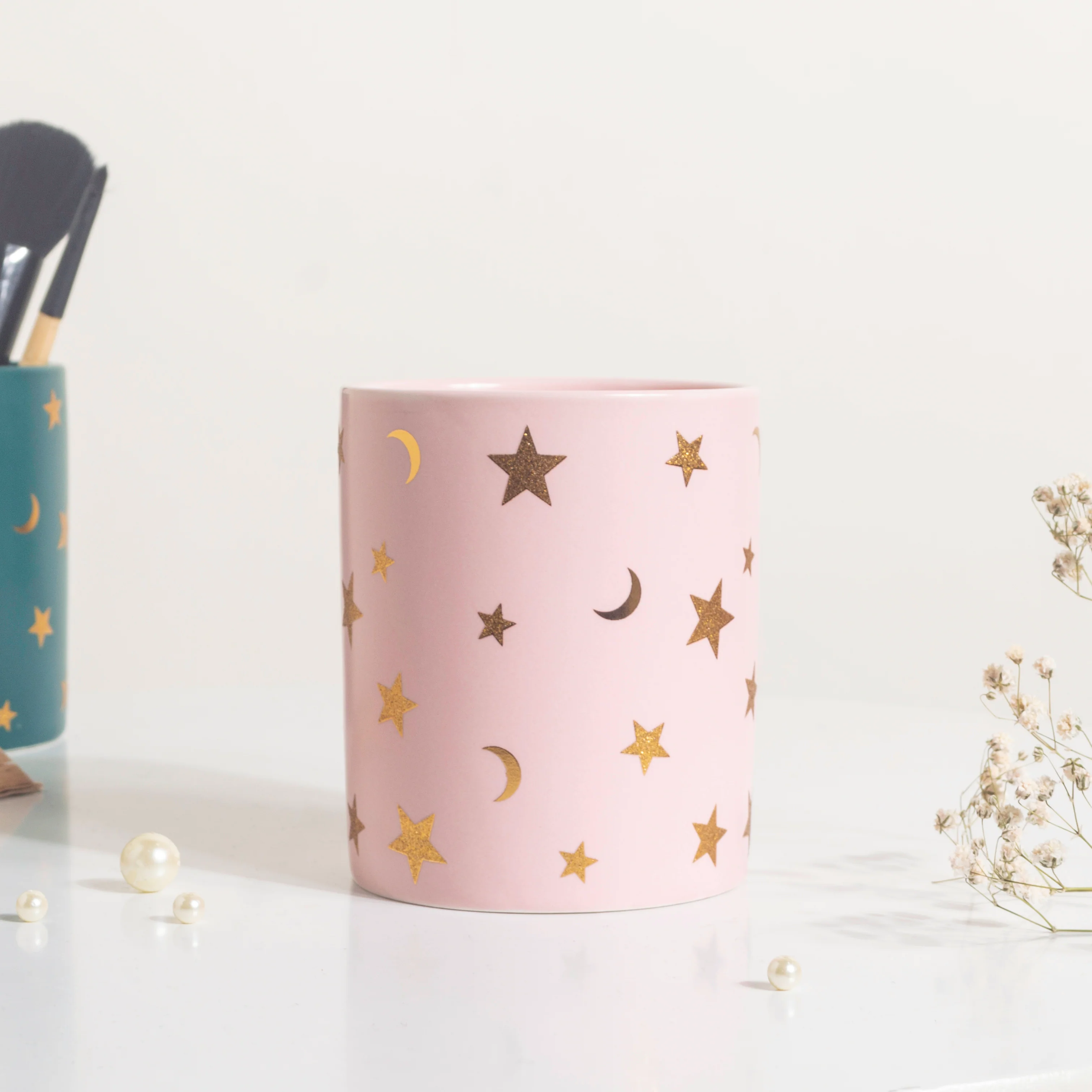 Stars and Moons Pink Ceramic Organiser - Image 3