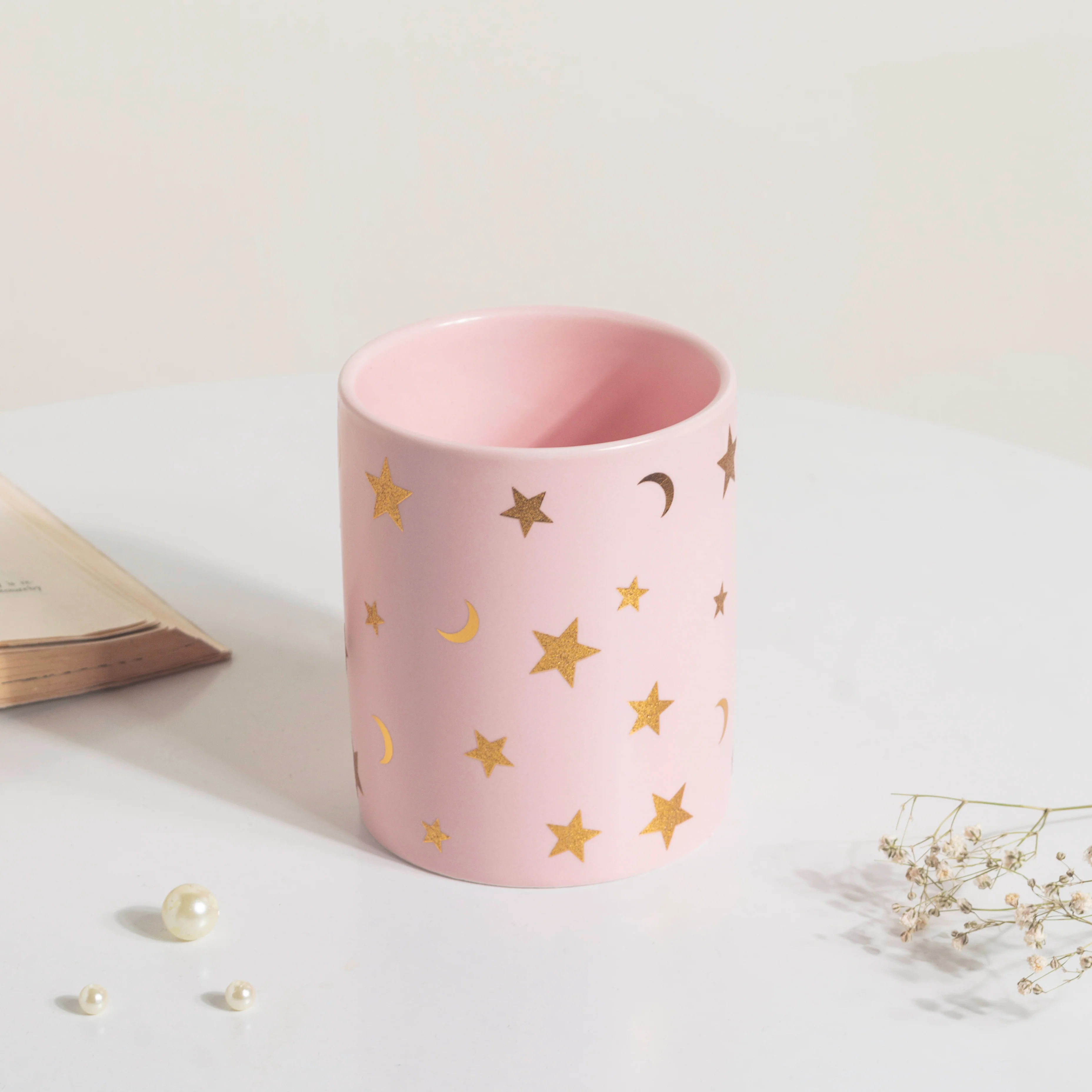 Stars and Moons Pink Ceramic Organiser - Image 4