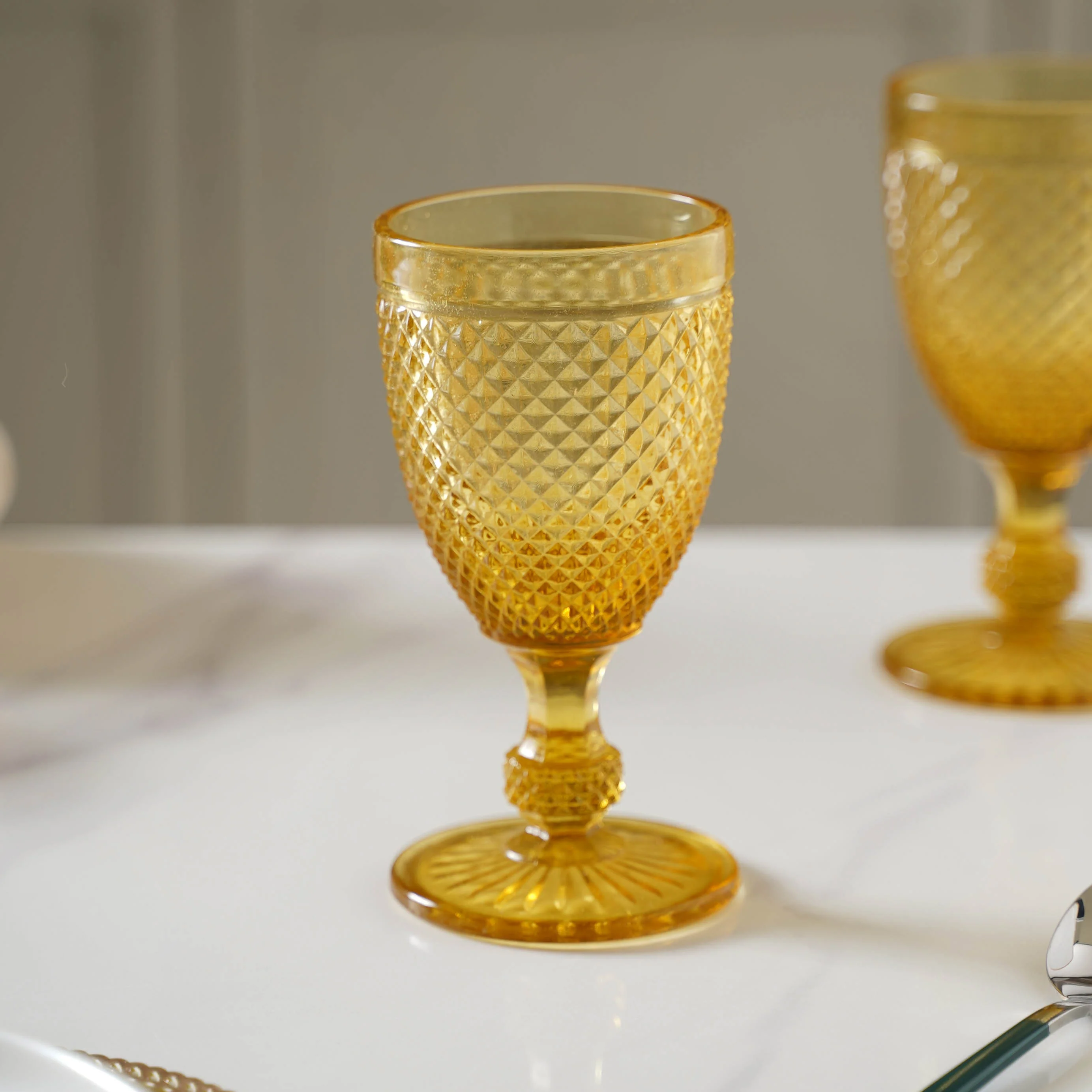 Stemmed Crystal Glass Set of 2 - Image 7