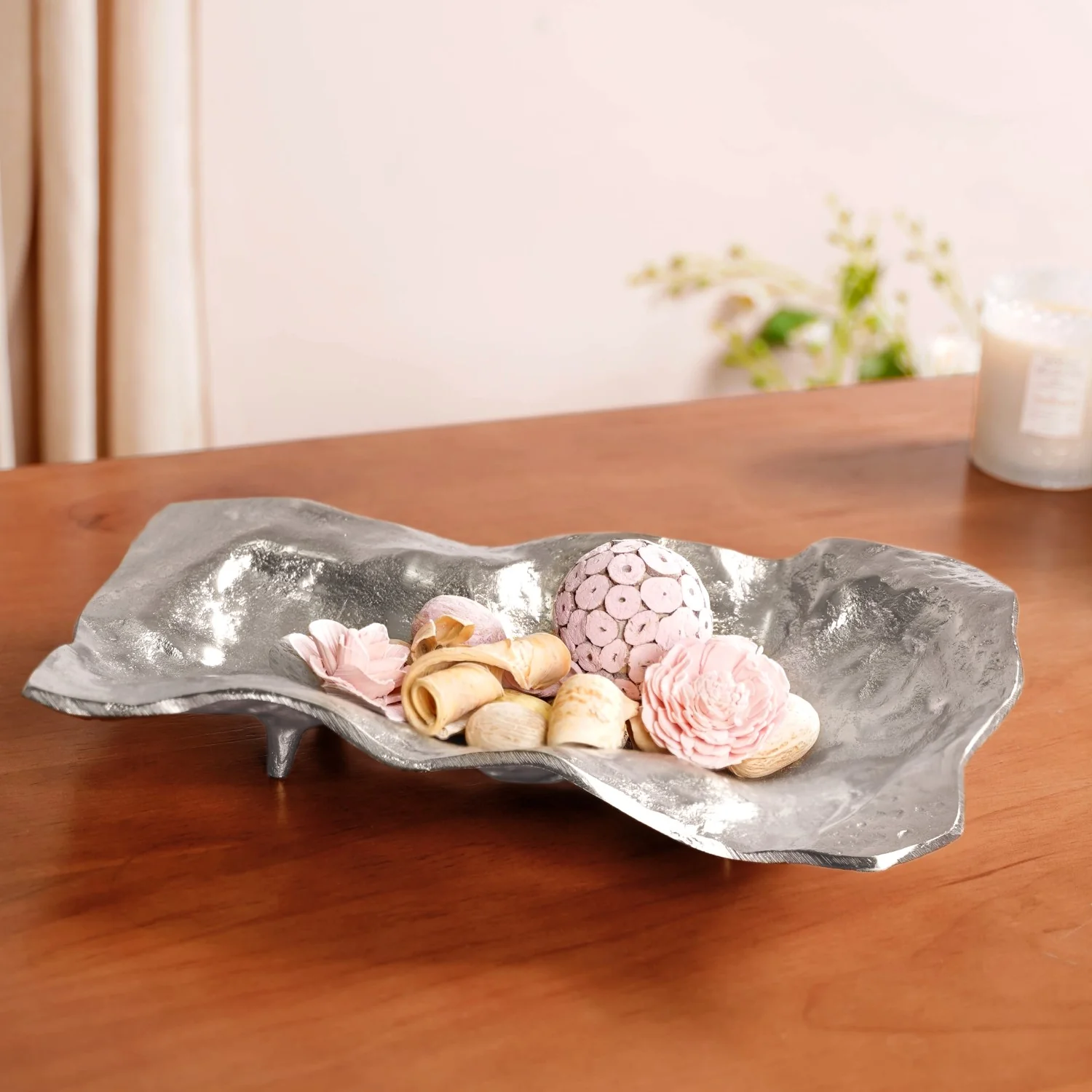Silver Abstract Decorative Tray - Image 5