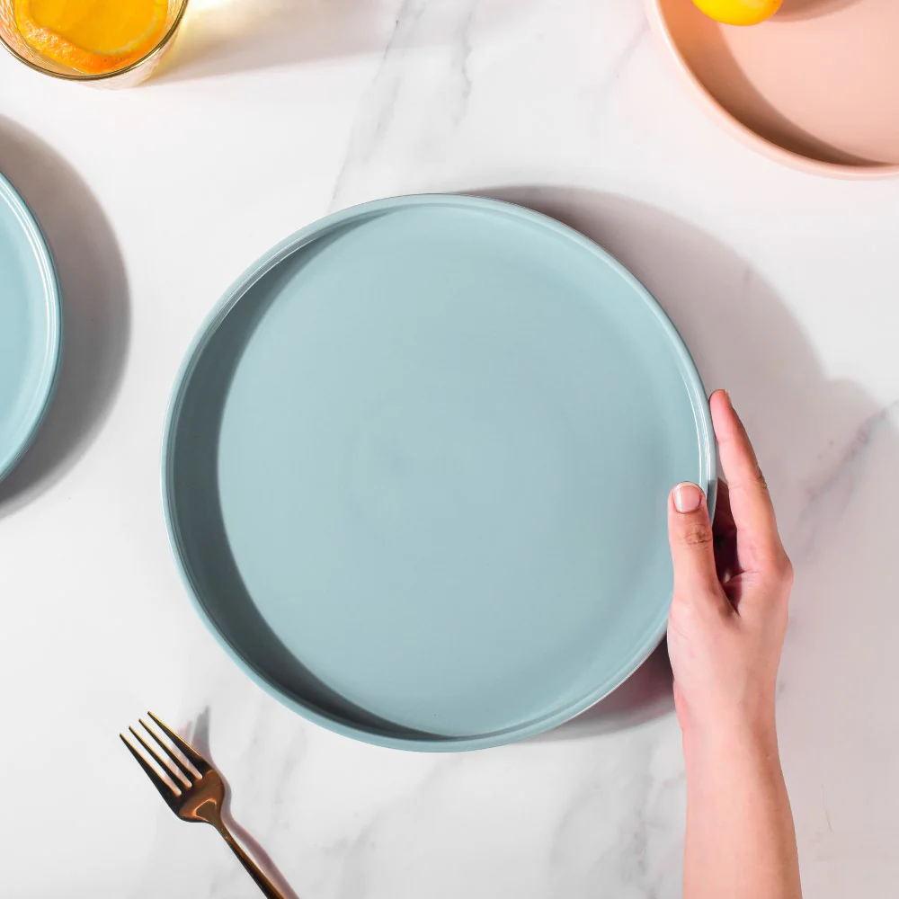 Stoneware Dinner Plate Blue 10 Inch - Image 2