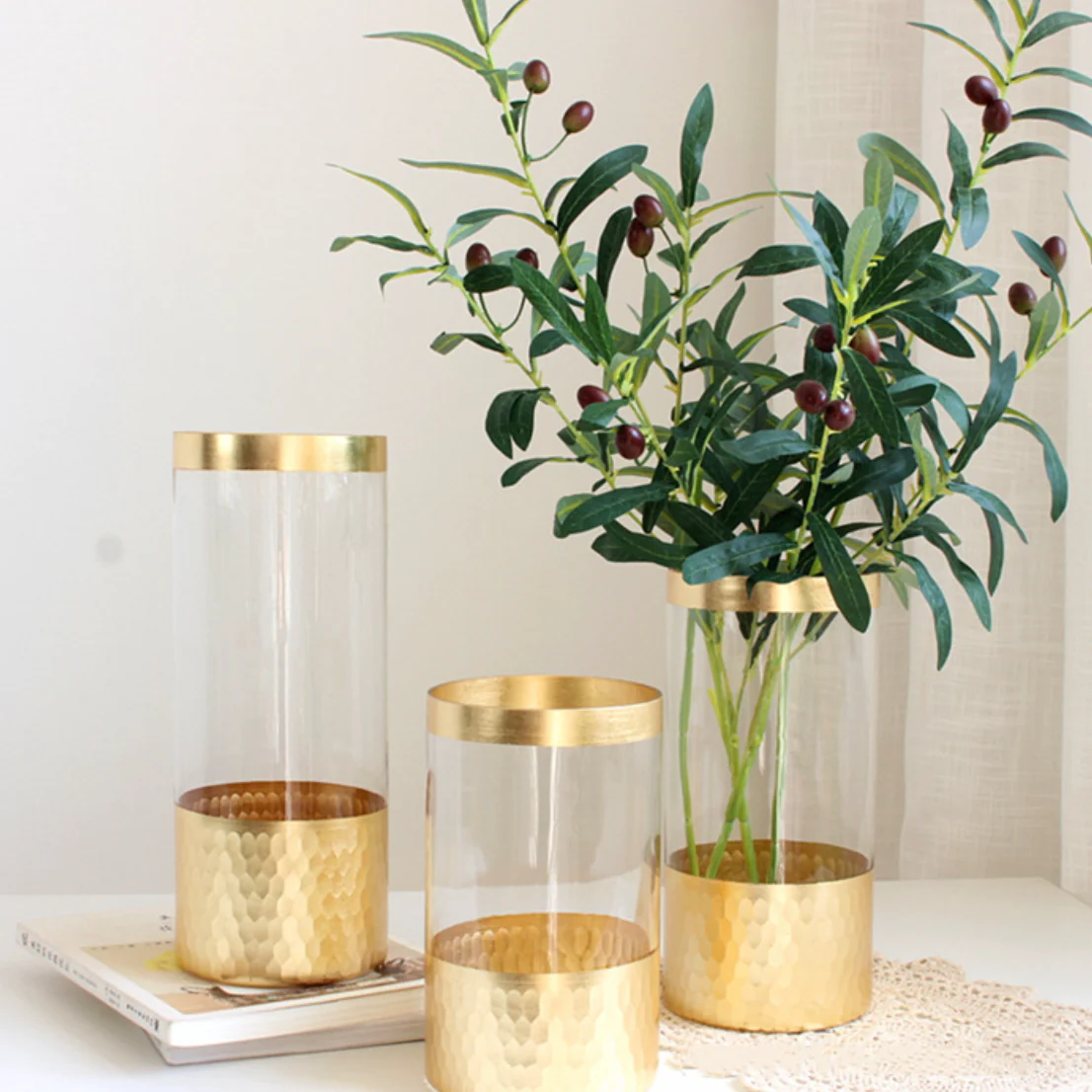 Straight Glass Vase Large - Image 5