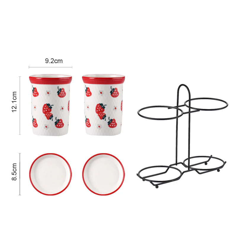 Strawberry Print Chopstick Holder Set of 2 - Image 12