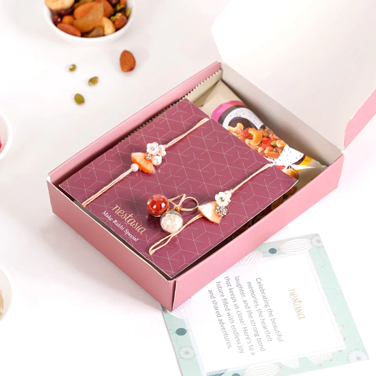 Subtle Sophisticated Rakhi Gift Hamper Set Of 4 - Image 2