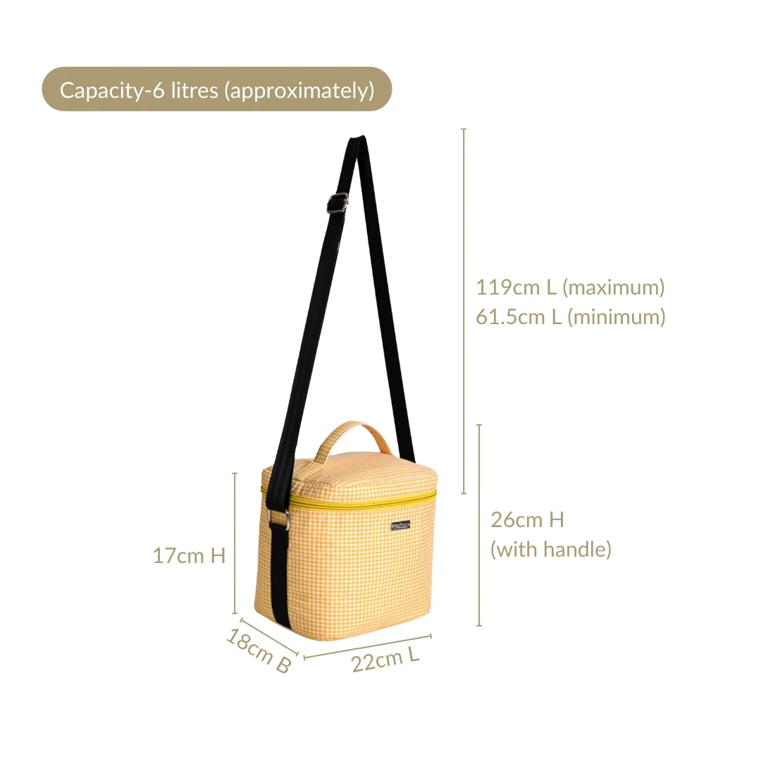 Sunshine Picnic Checked Insulated Lunch Bag - Image 4