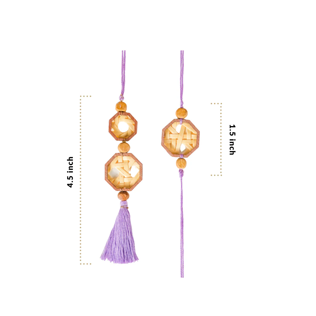 Sustainable Serenity Bhaiya & Bhabhi Rakhi Hamper Set Of 4 - Image 9
