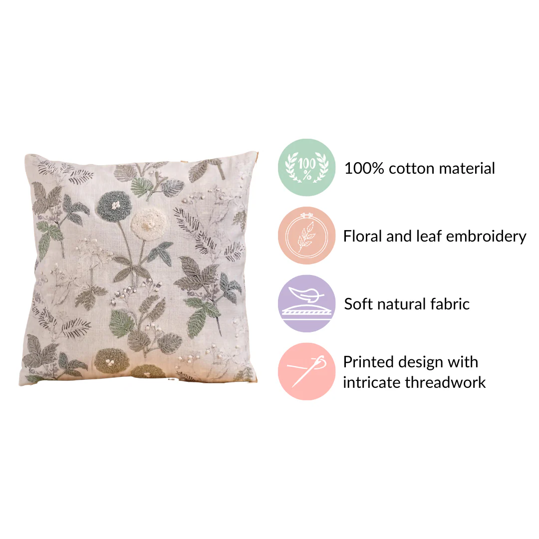 Sustainable Soft Cotton Cushion Cover 16x16 Inch - Image 5