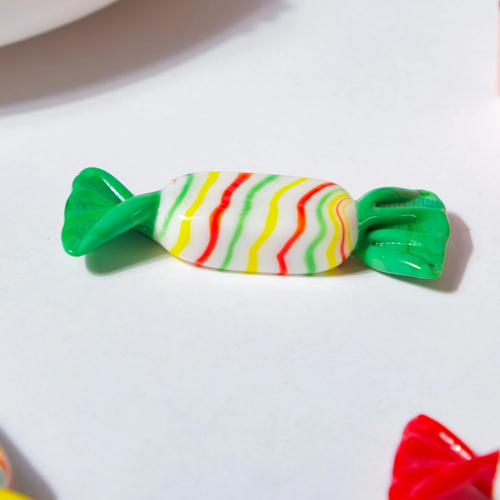 Sweet Pea Green Candy Glass Decor - Image 4
