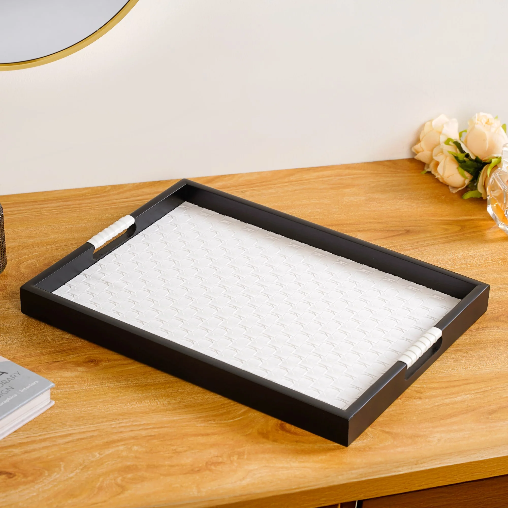 Table Top Luxury Tray Organiser Large White - Image 7