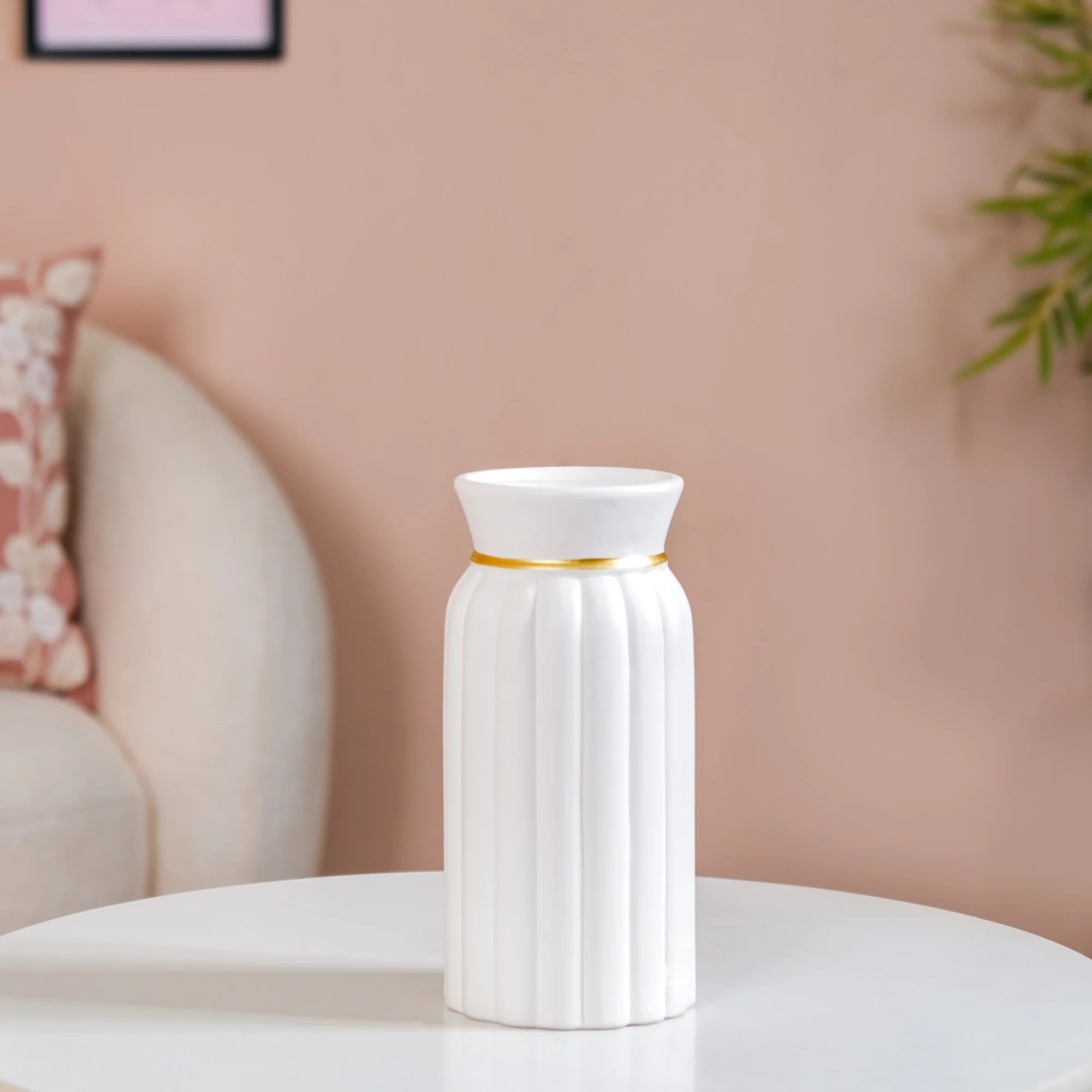 Tall Classic Ceramic Vase Set Of 2 White - Image 10