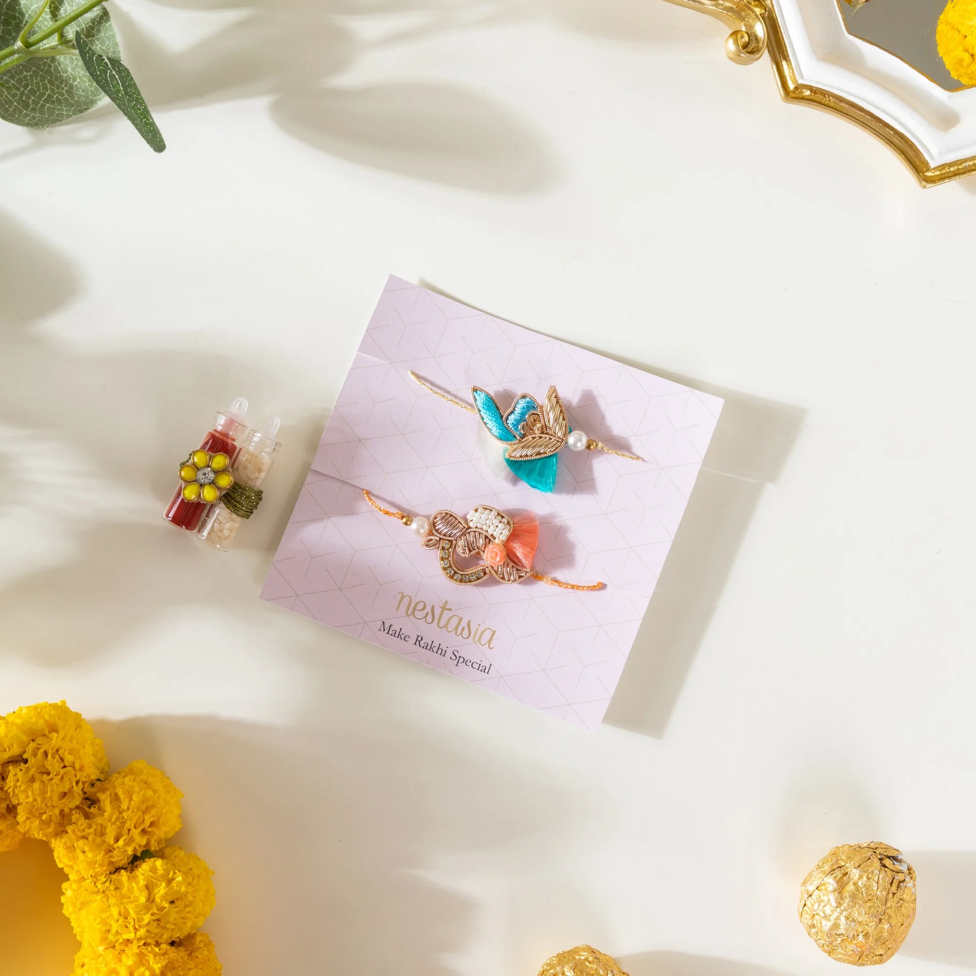 Tea Cup Rakhi Gift Hamper Set Of 4 - Image 8