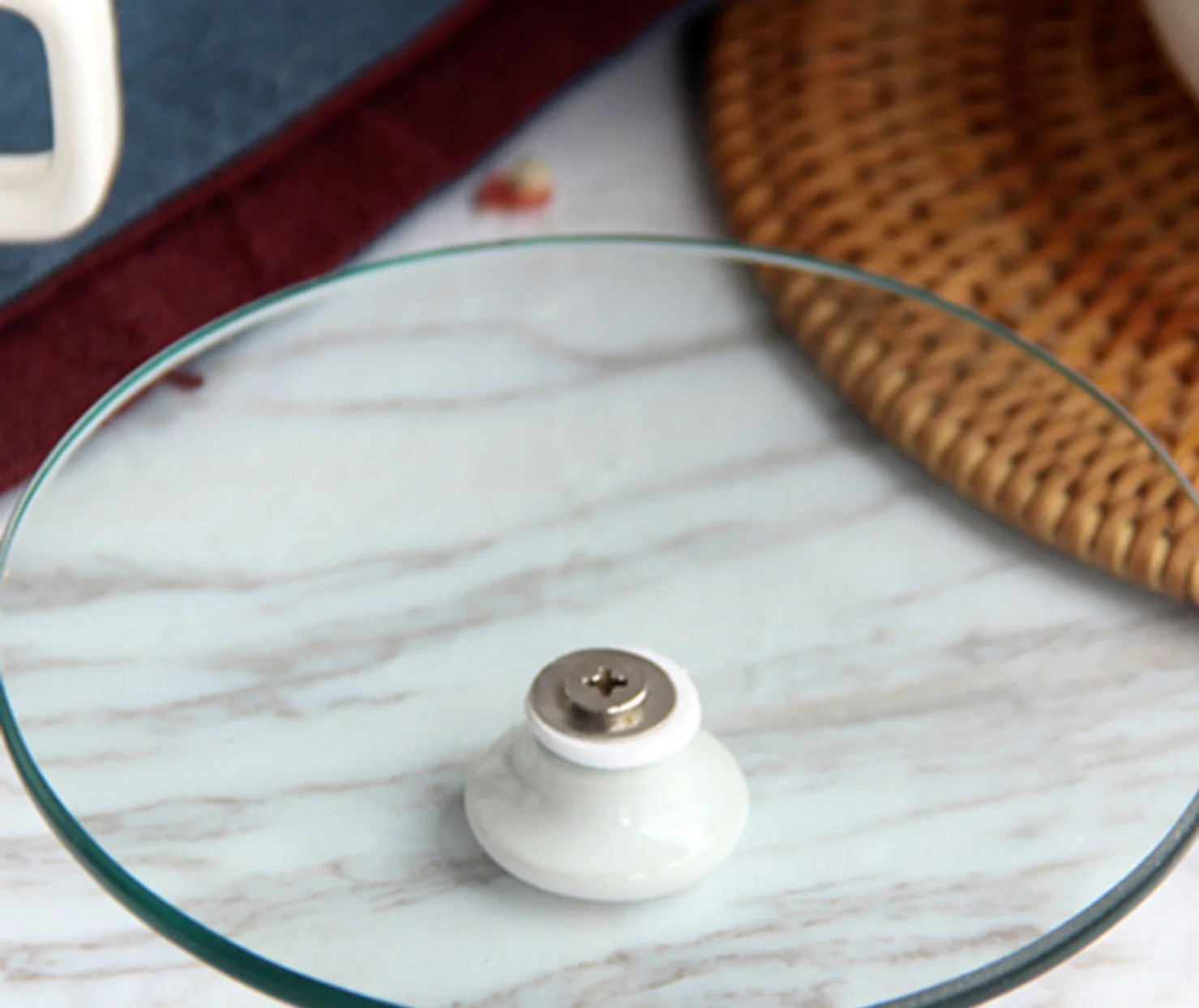 MAGNIFIQUE tea pot set - white with glass lid - Image 7