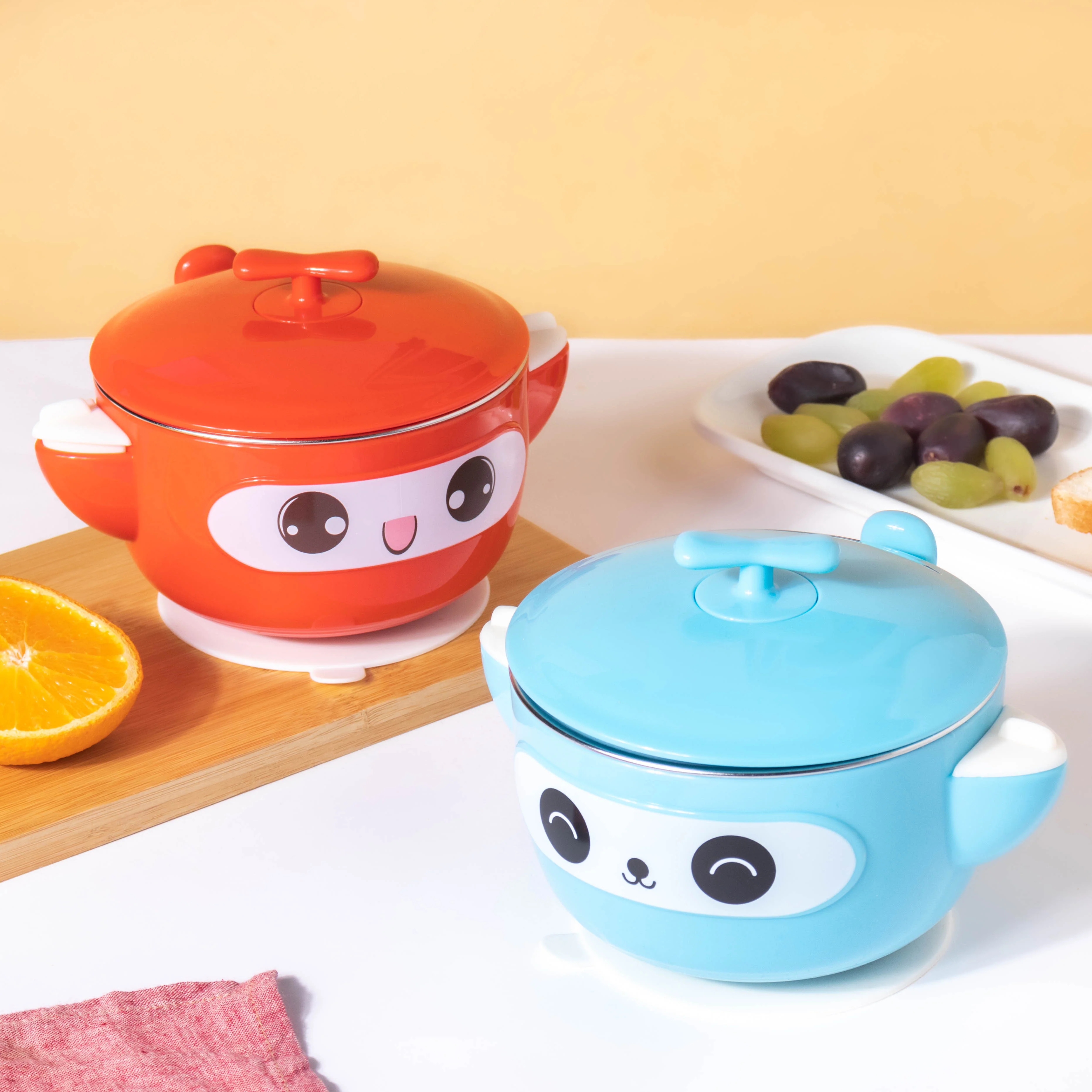 Tellytubby Stay Warm Steel Bowl With Suction Base Blue 300 ml - Image 12