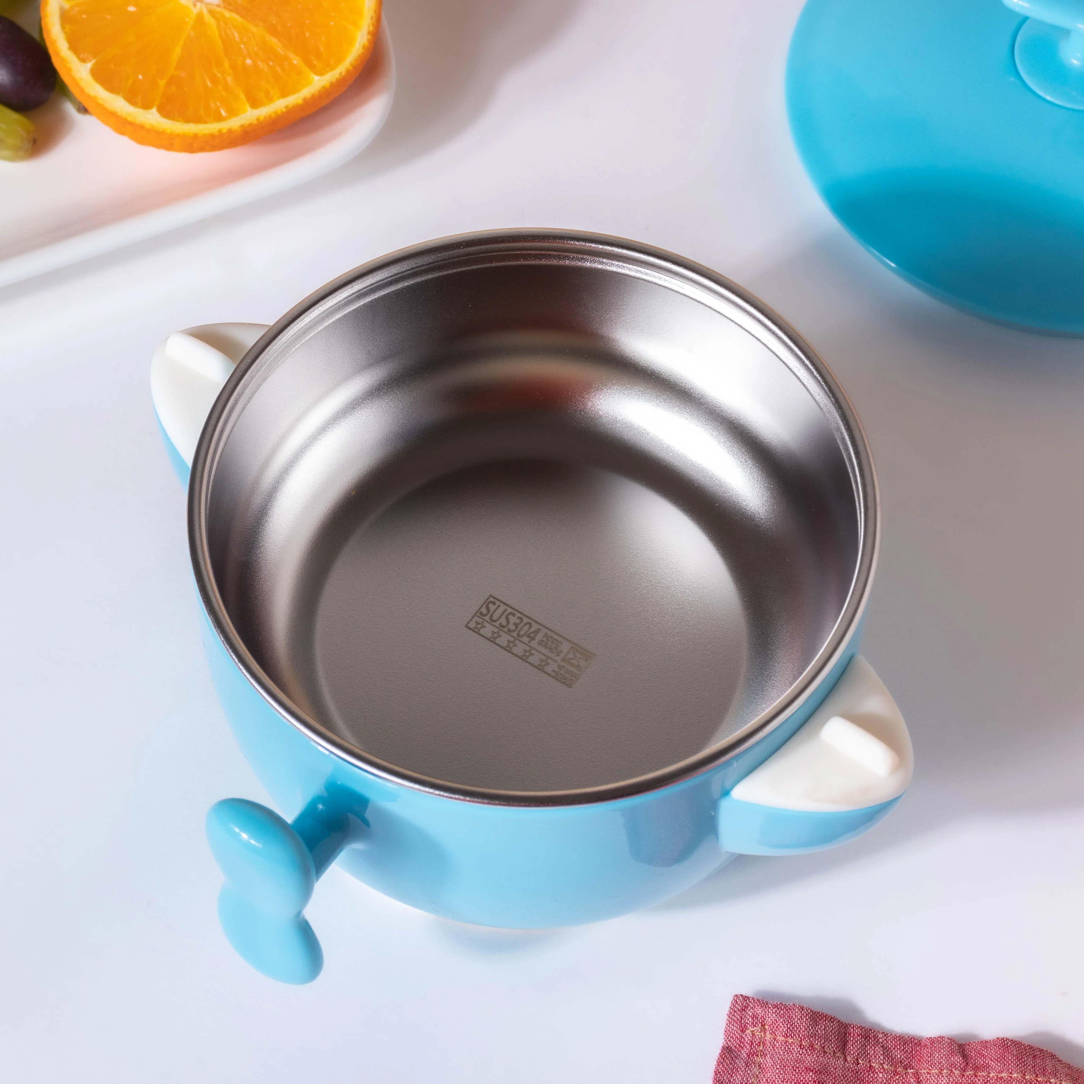 Tellytubby Stay Warm Steel Bowl With Suction Base Blue 300 ml - Image 6
