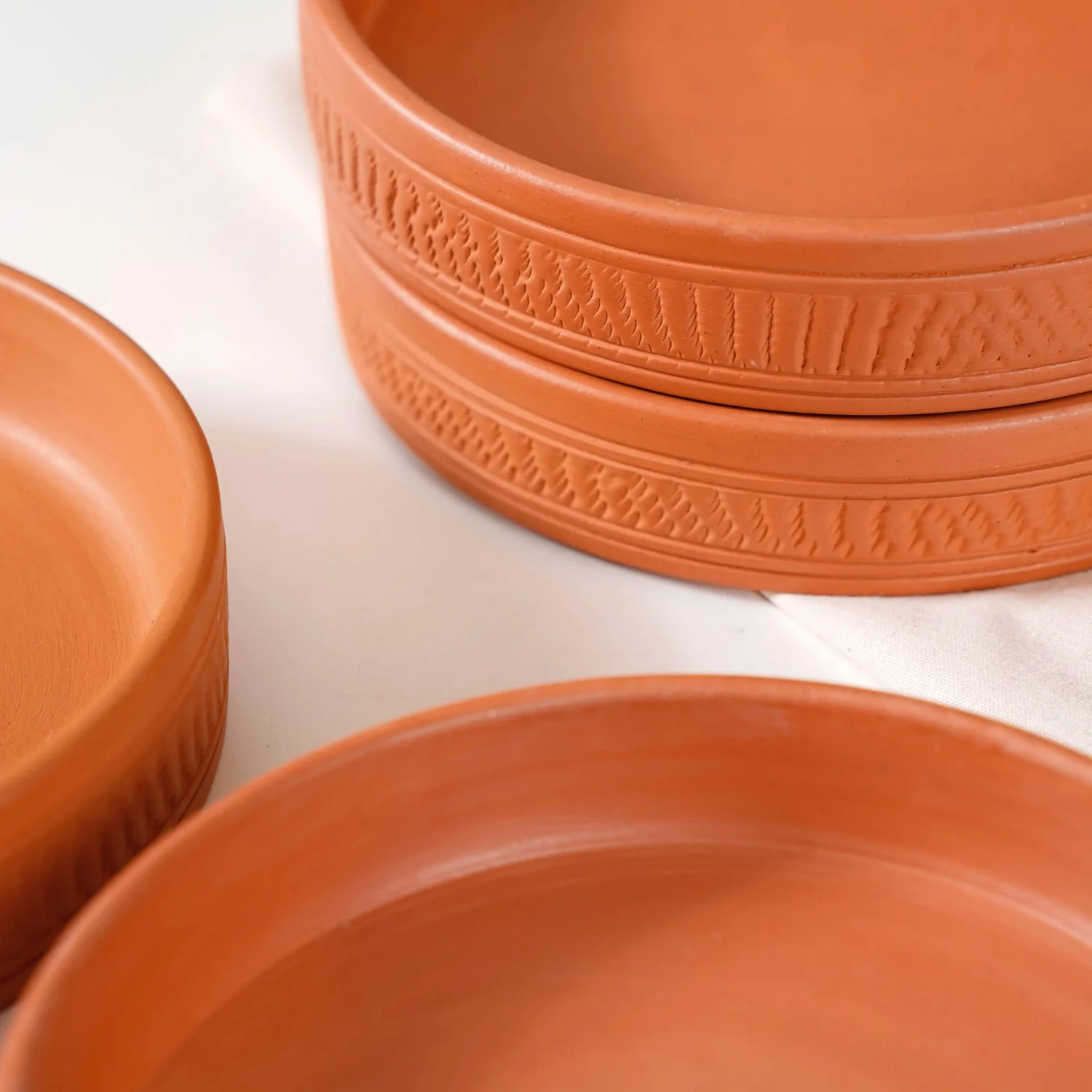 Terracotta Deep Dish Snack Plates 7 Inch Set Of 4 - Image 9