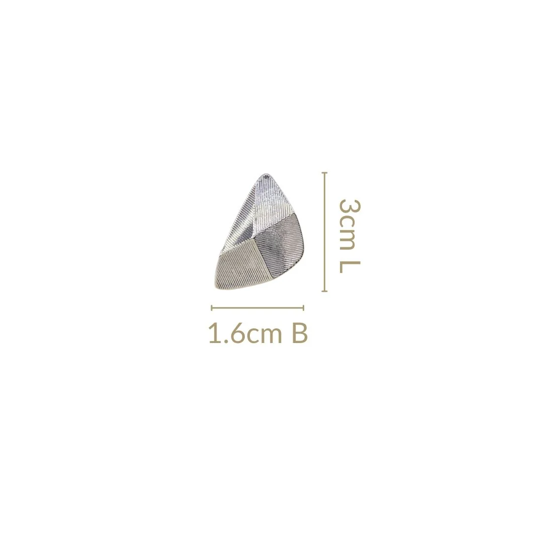 Terrain Stud Earrings Silver - Image 3