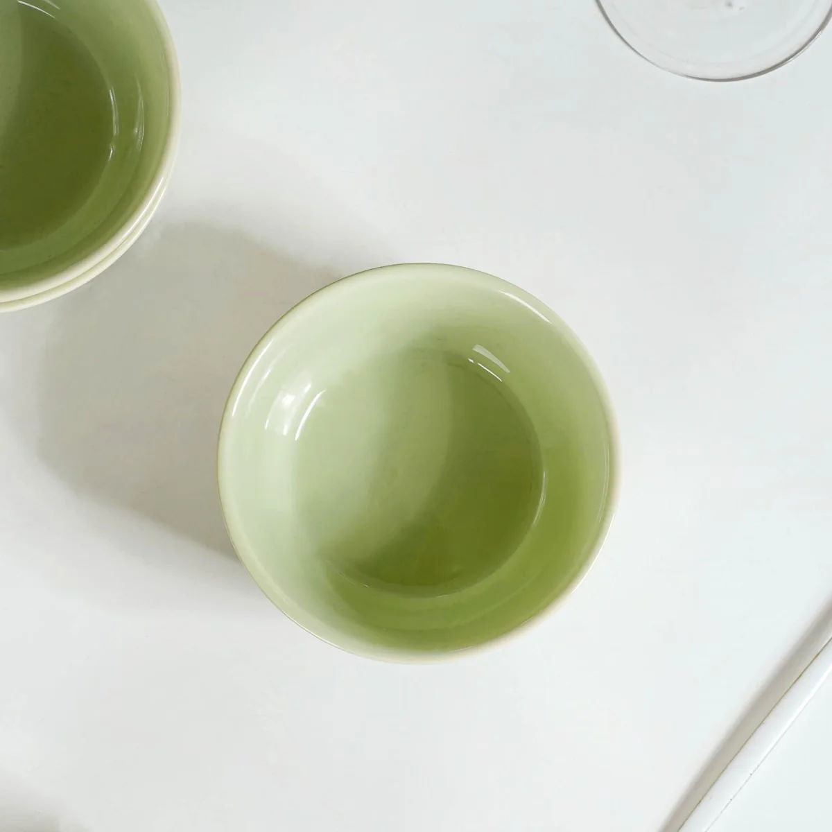 Textured Ceramic Snack Bowl Sage Green Set Of 4 350ml - Image 3